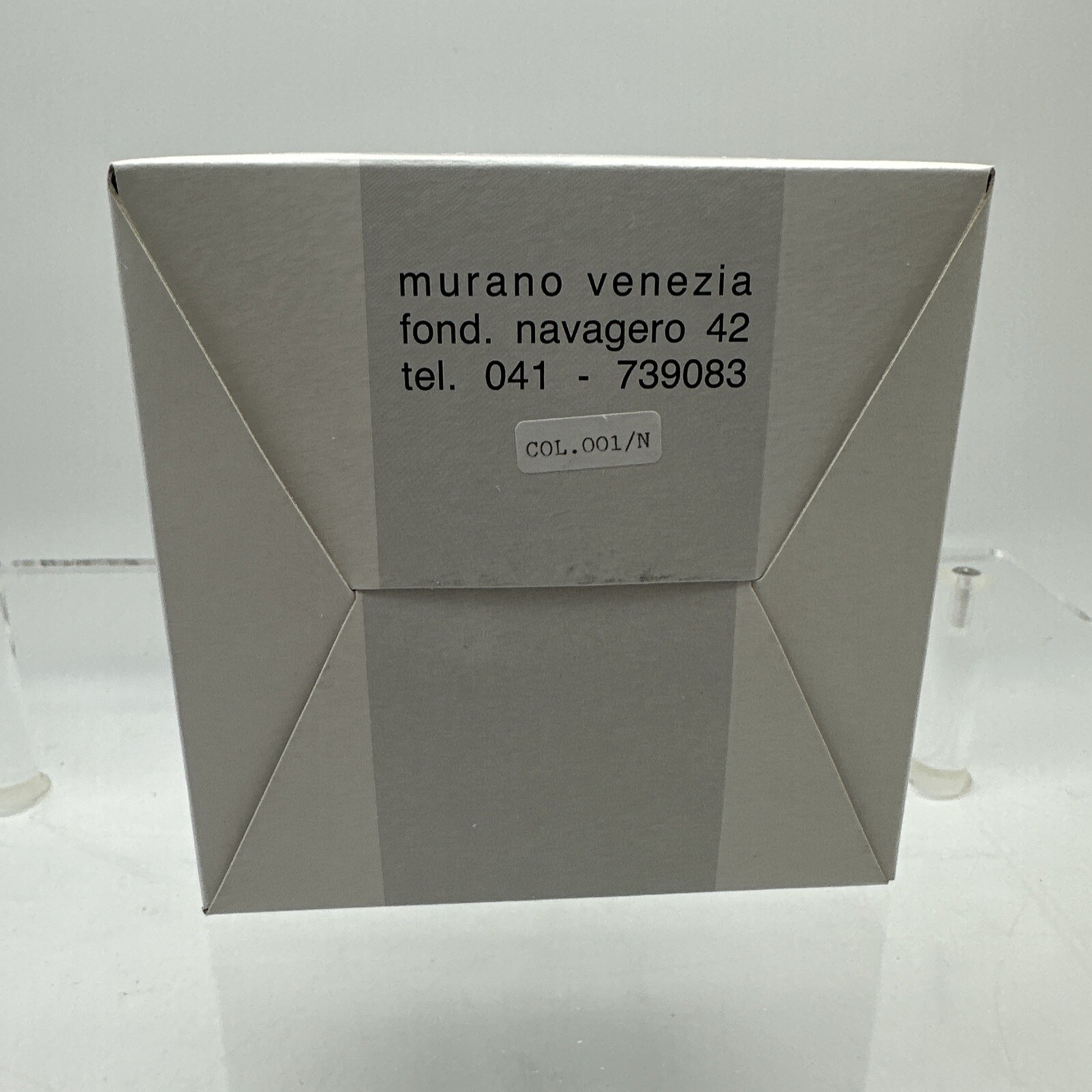 Murano Glass 3×3 Square Trinket Dish Color 001 Italy w Certificate NM4