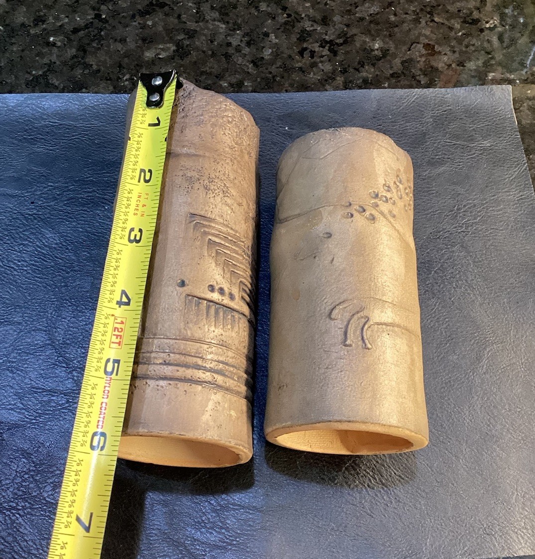 2 J H Boone Art Sculpture Candle Holders Signed Native American Limited Edition