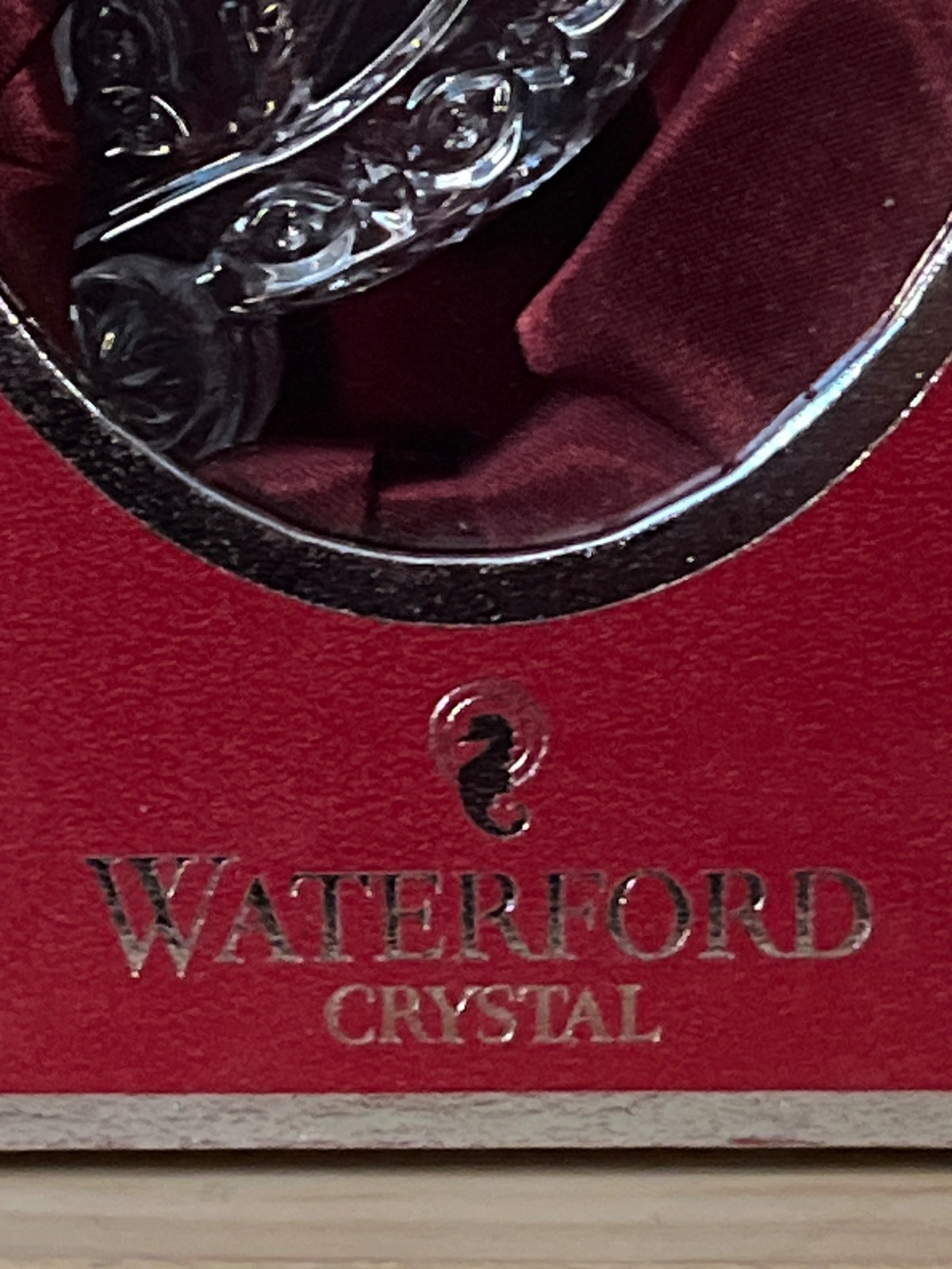 2012 Waterford Irish Crystal Harp Ornament In Box Christmas Holiday Music Decor