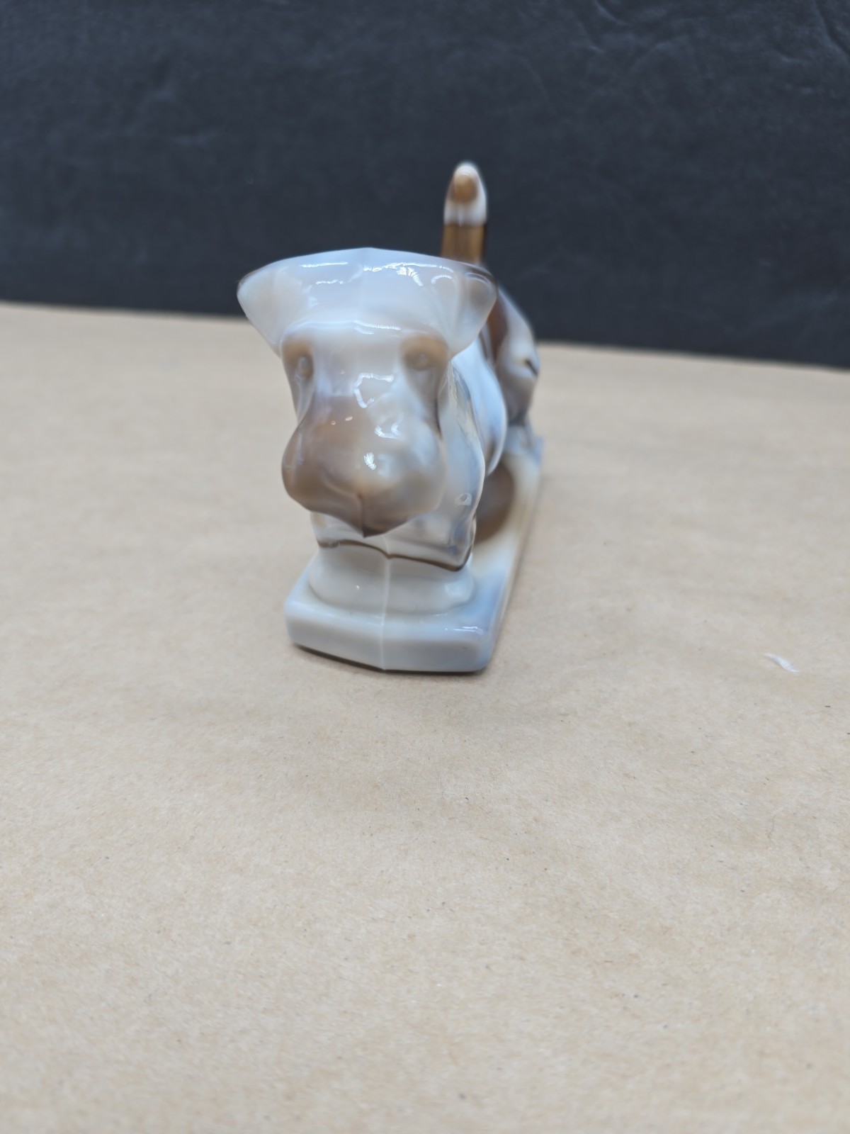 Vintage Imperial Glass Caramel Slag Scottie Scotty Dog Figurine