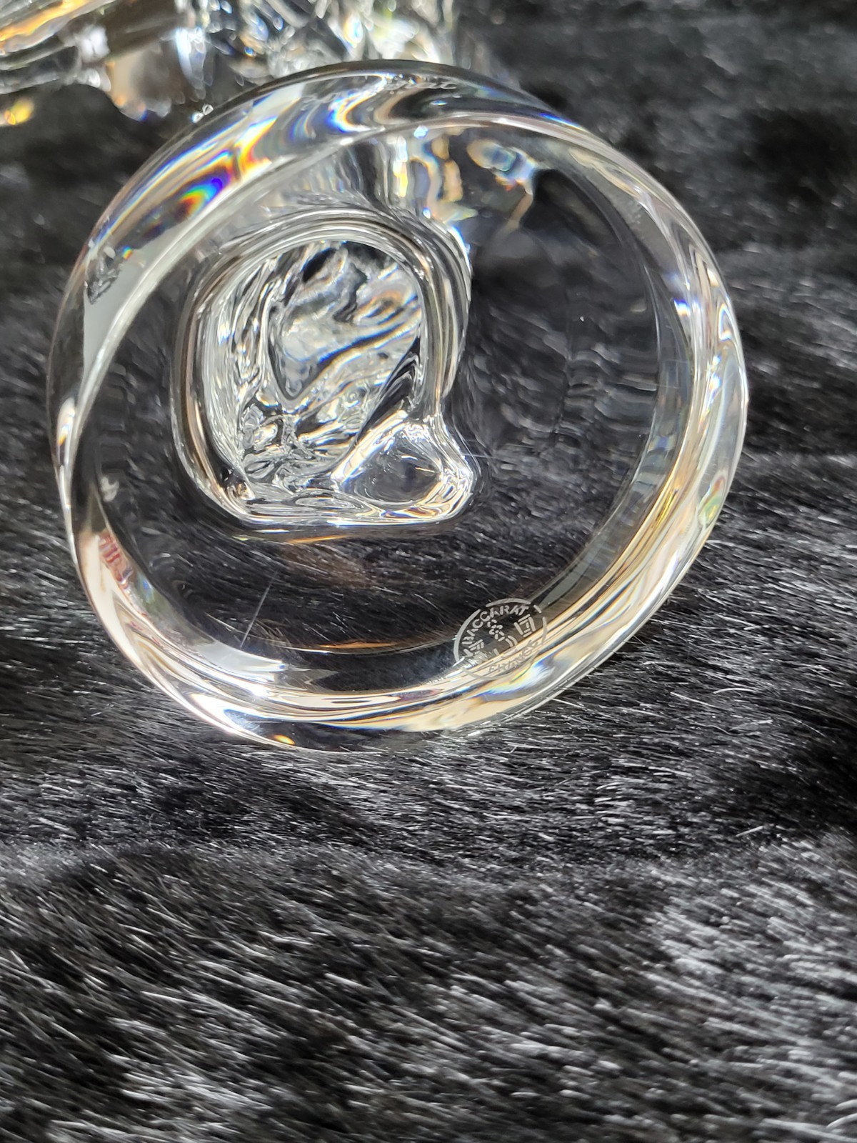 Baccarat France Crystal Ice Skater Lady Figurine Sculpture 11.75″ Signed