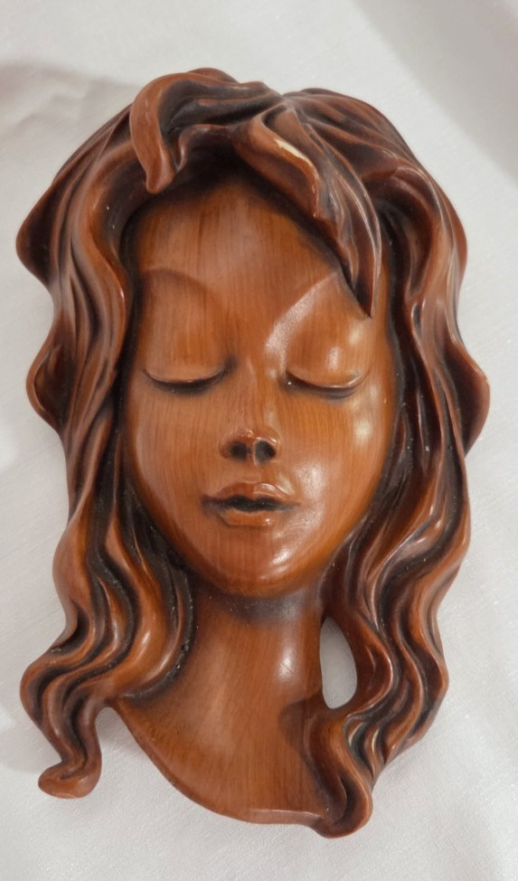 Rare Vintage RS Cortendorf Ceramic MCM Wall Mask Hanging #3712 W. Germany