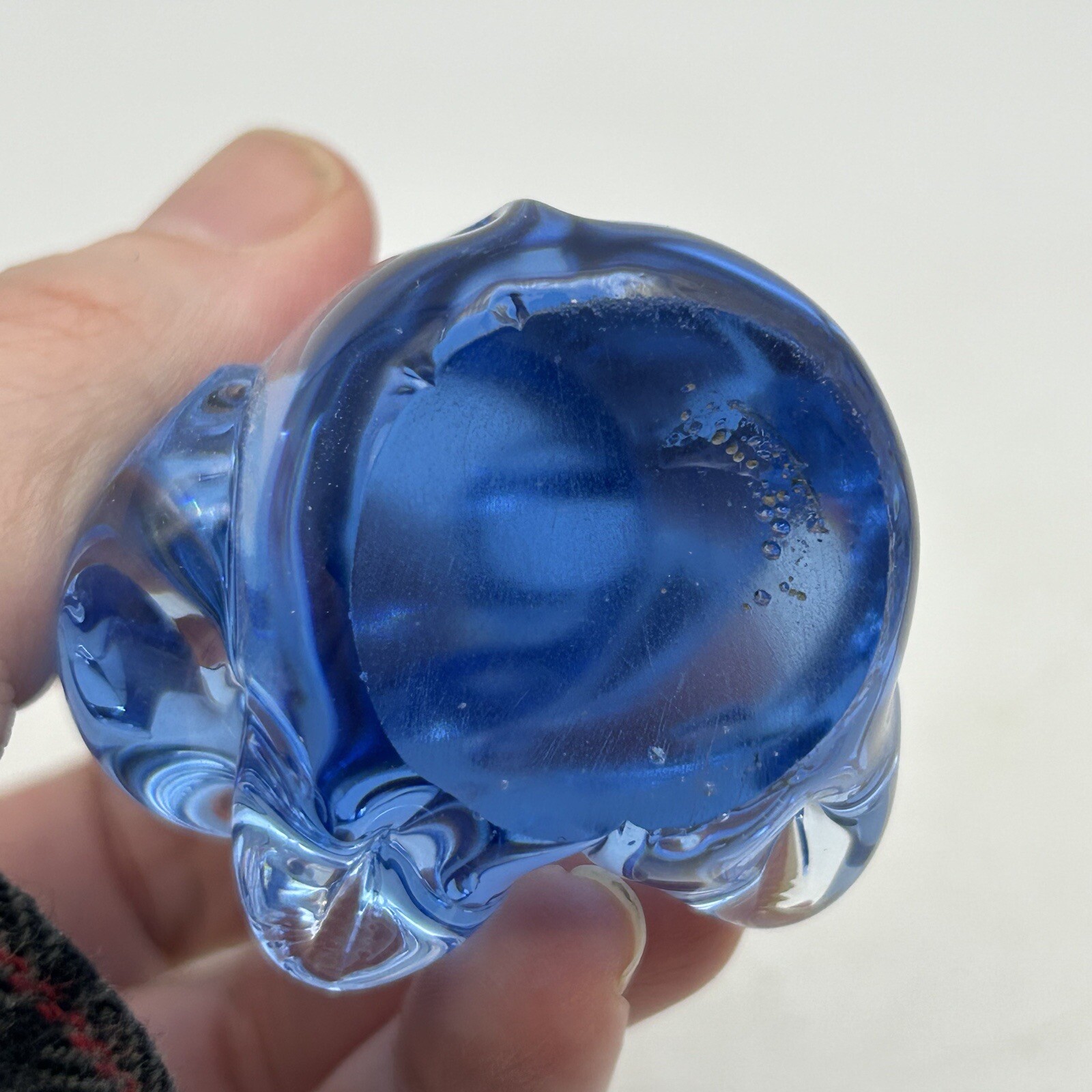 United States Commemorative Fine Art Gallery Blue Glass Koala Bear Paperweight