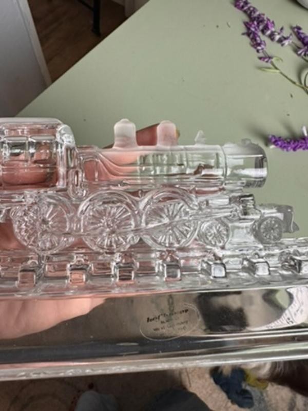 Vintage Hofbauer Lead Crystal Casey Jones Locomotive Collector’s Figurine Decor