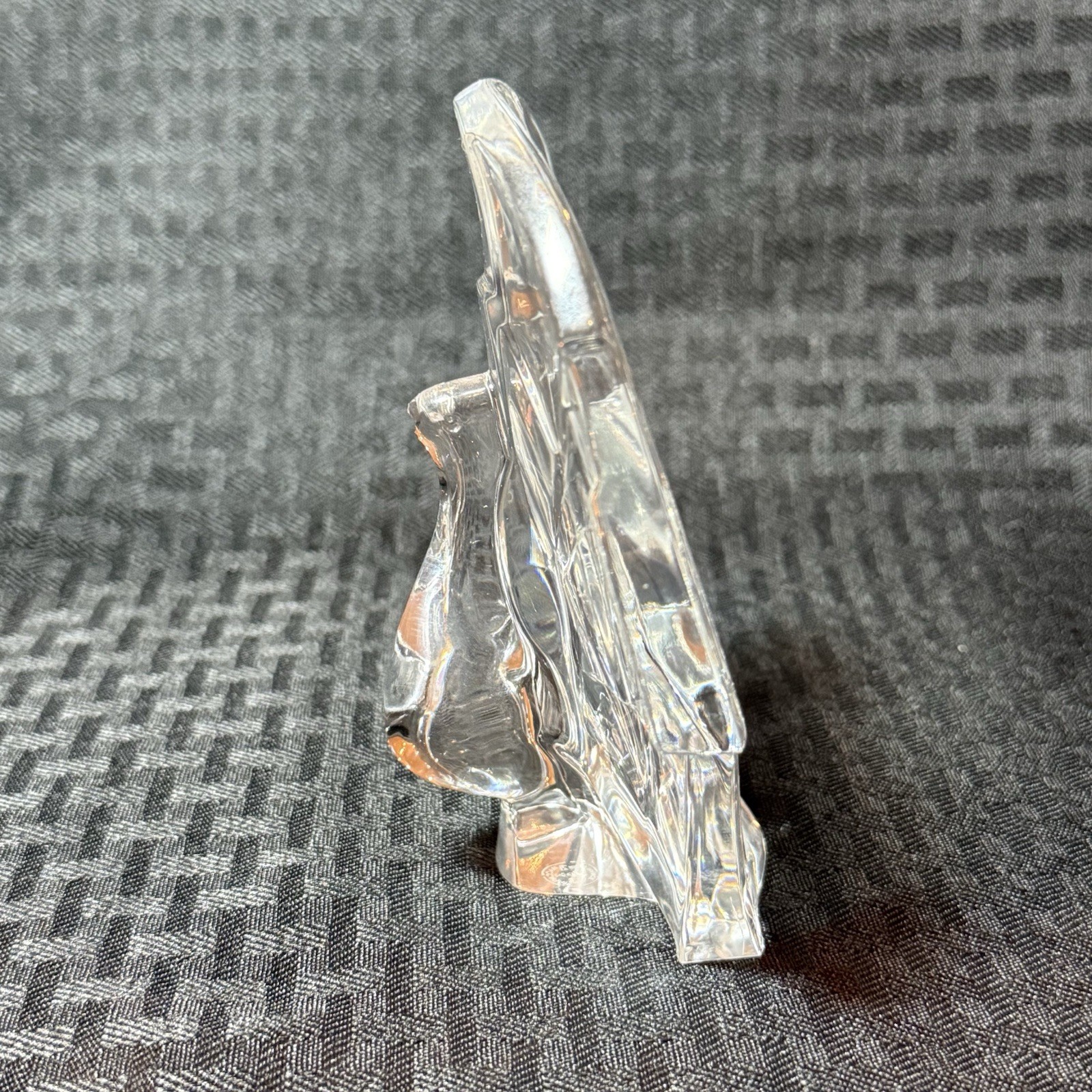 Baccarat Crystal Figurine – Peacock (Retired) Art Glass, AS IS – Chipped Beak