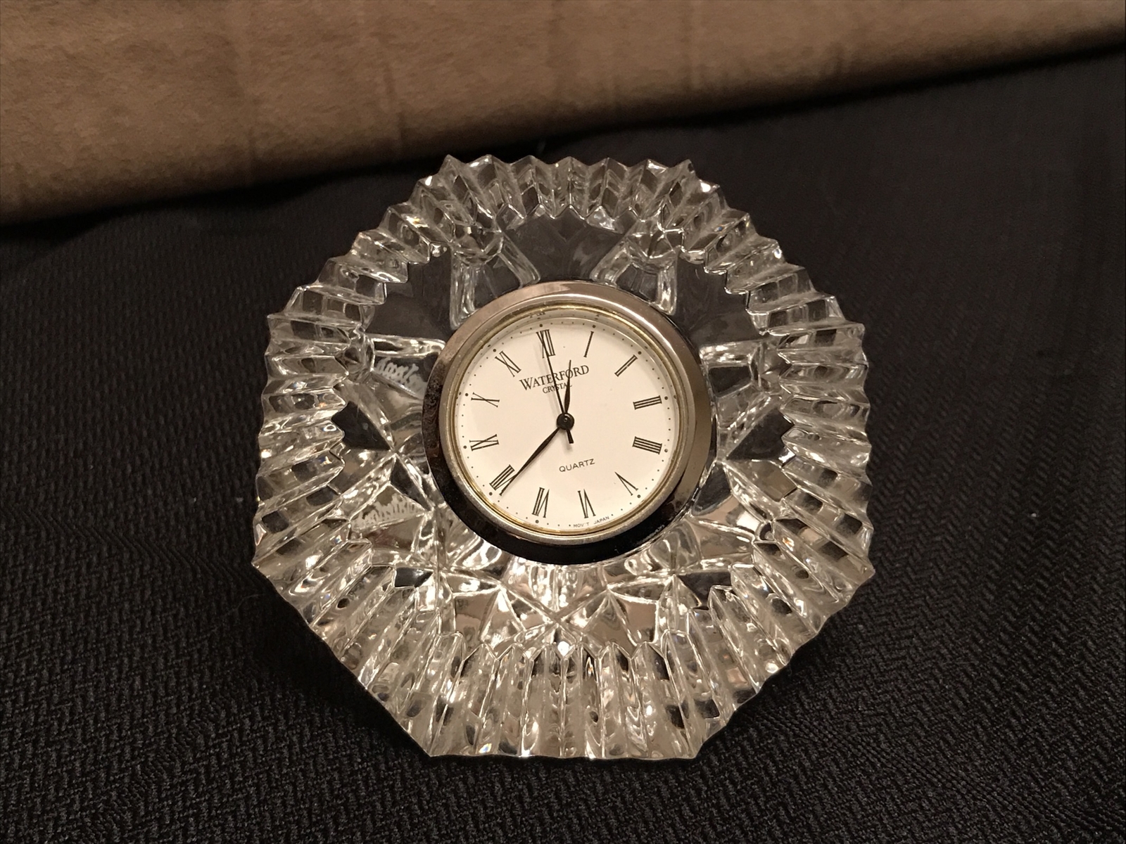 Waterford Crystal Classic Lismore Diamond Shape Desk Clock 3.5″
