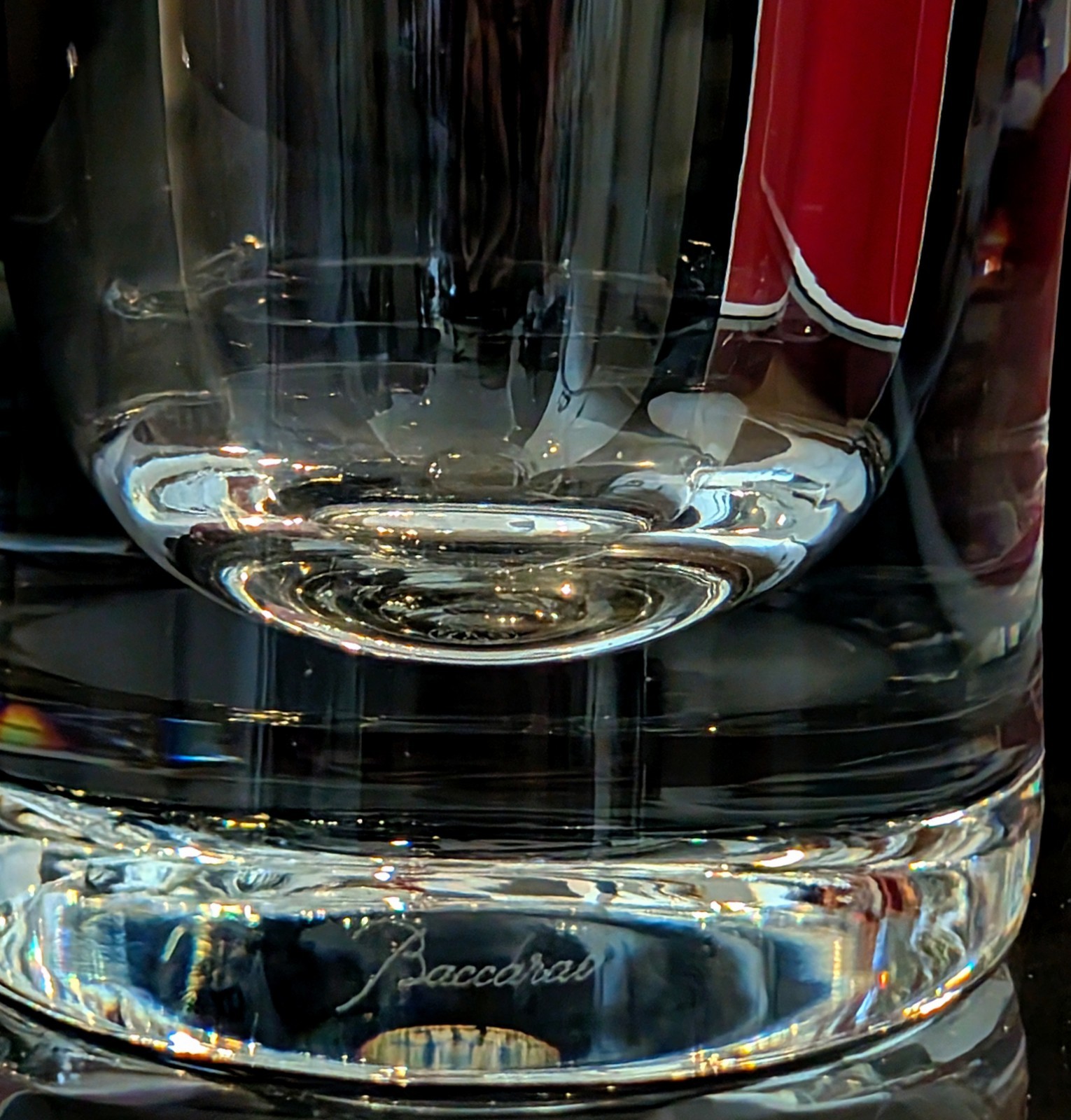 BACCARAT Tornado DOUBLE SIGNED Crystal Glass Vase Urn 9″ + Gift Bag, EUC!