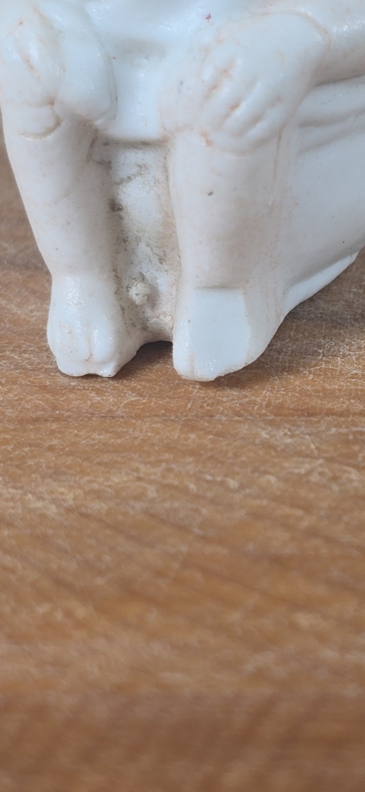 Vintage German Schafer and Vater Ashtray Matchstick Holder Boy On Pot
