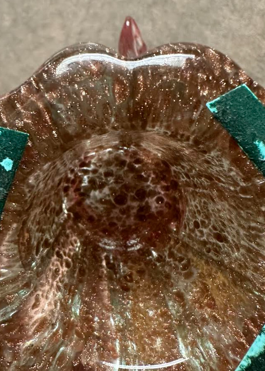Vintage Fratelli Toso 11″ Pink Avventurina Murano Glass Duck With Wings