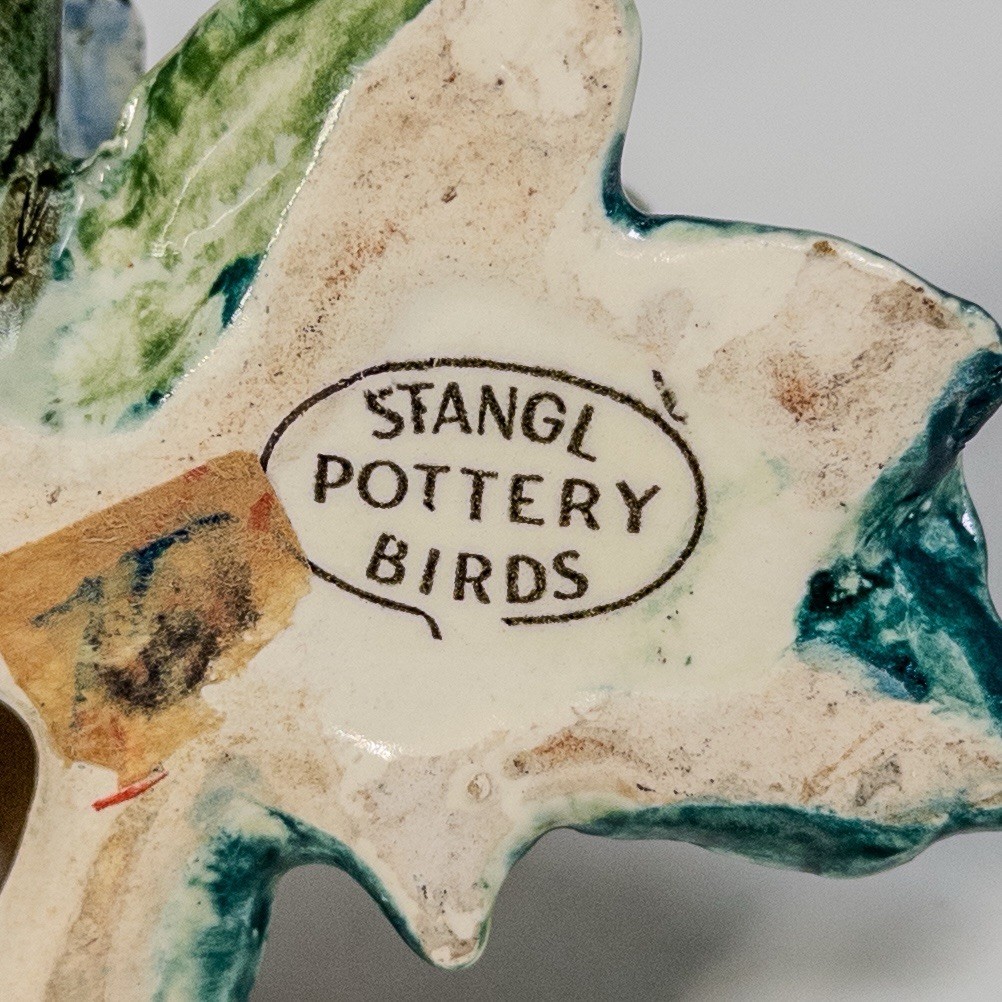 STANGL Pottery Bird #3581 Three Chickadees On A Branch