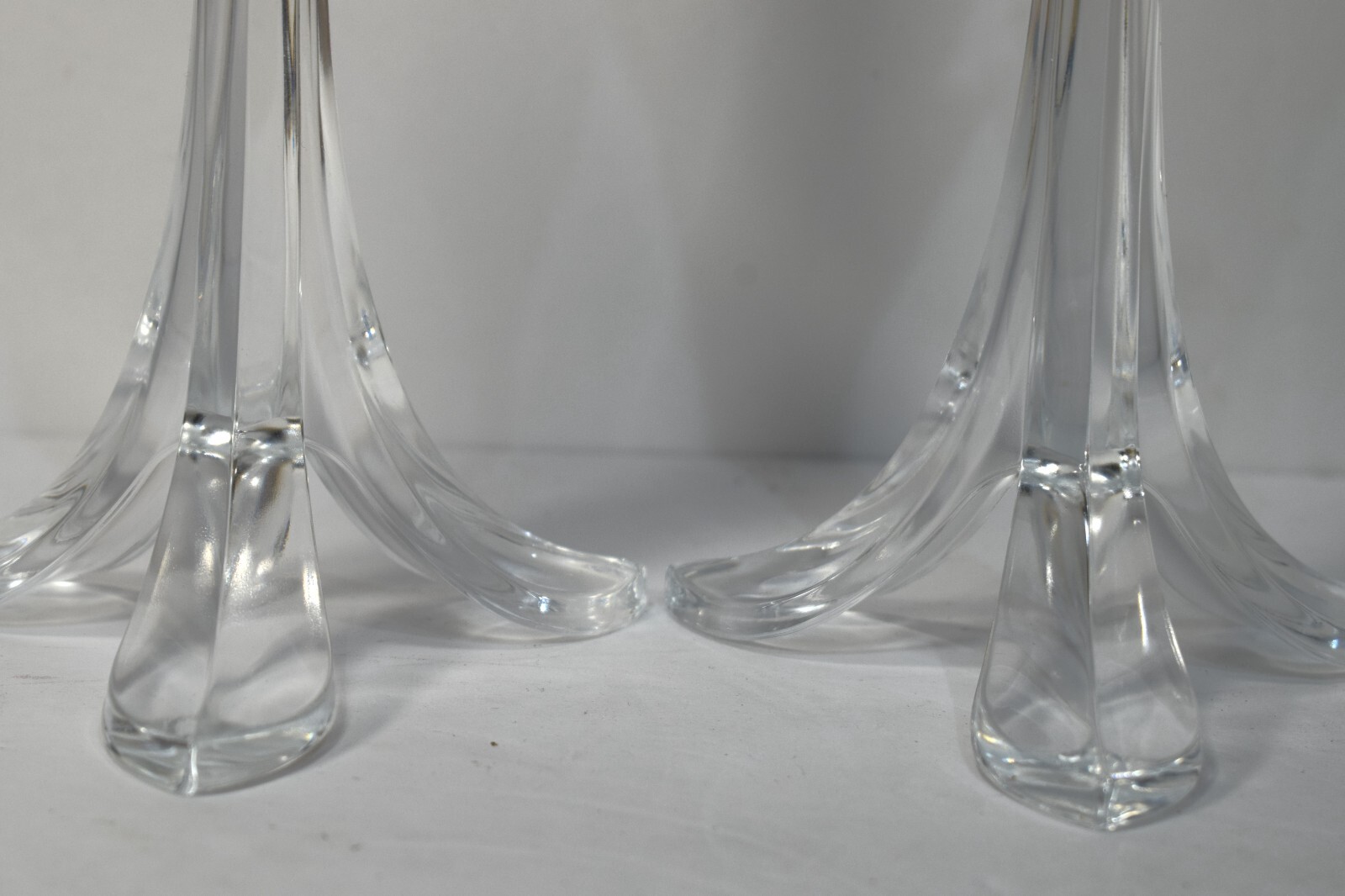 Cristal D’Arques Durand Bandol Crystal Candlesticks Set of 2 France
