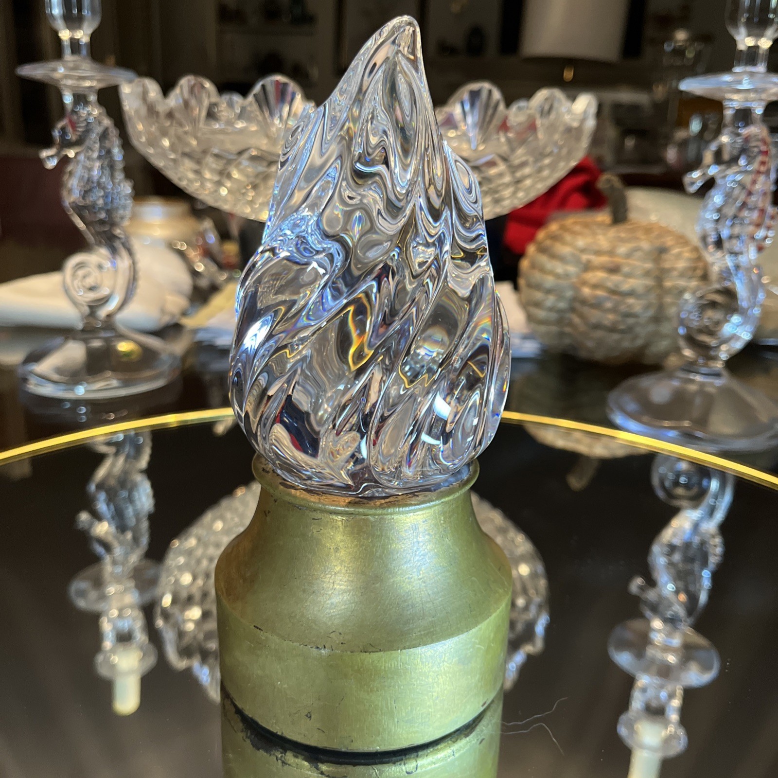 Steuben Glass “Torch Of Strength” Crystal Torch Of American Freedom