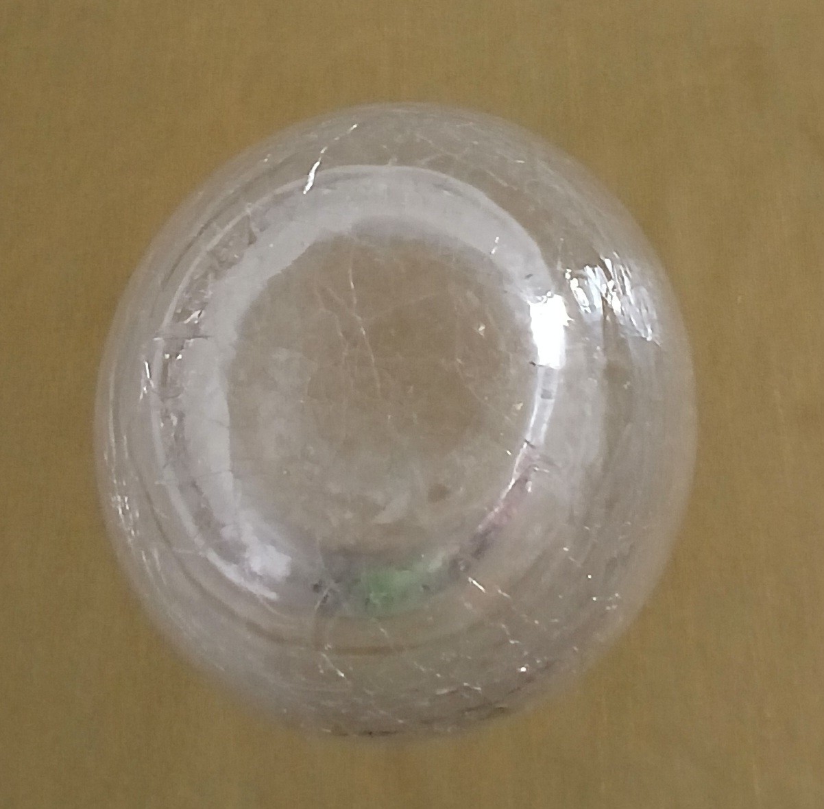 Vintage Clear Crackle Glass Vase