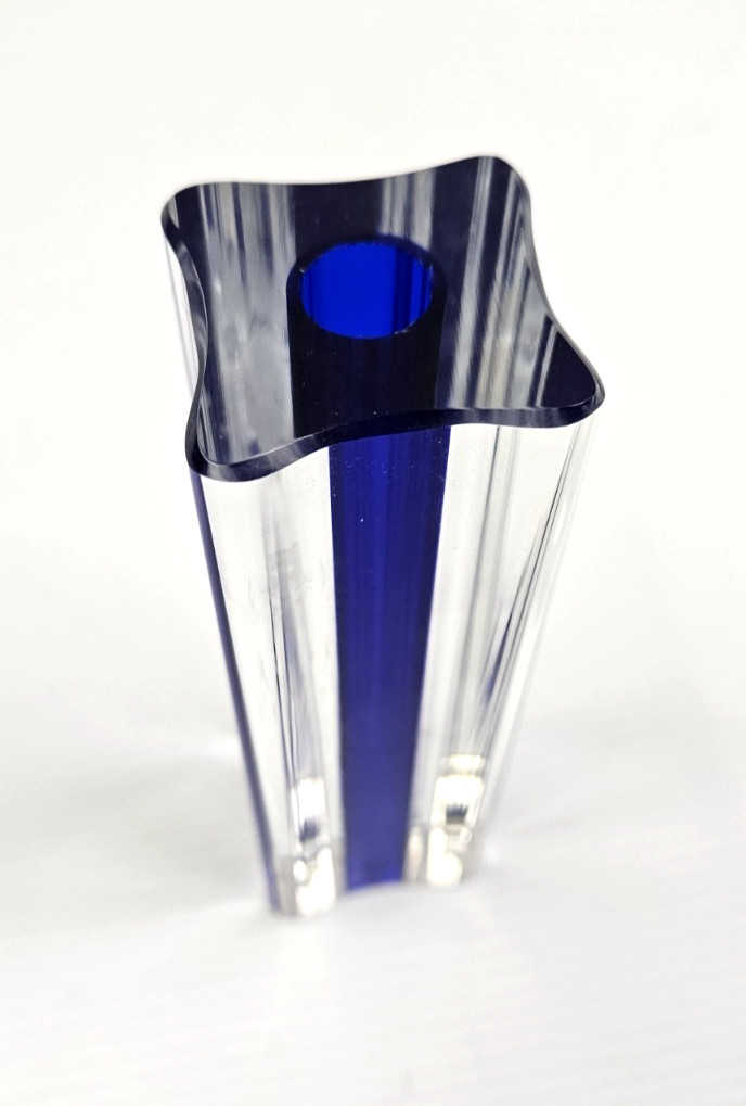 Murano Venini Candelboi BLUE (middle size) 14.5 cm / 5.7″ Glass Candle Holder
