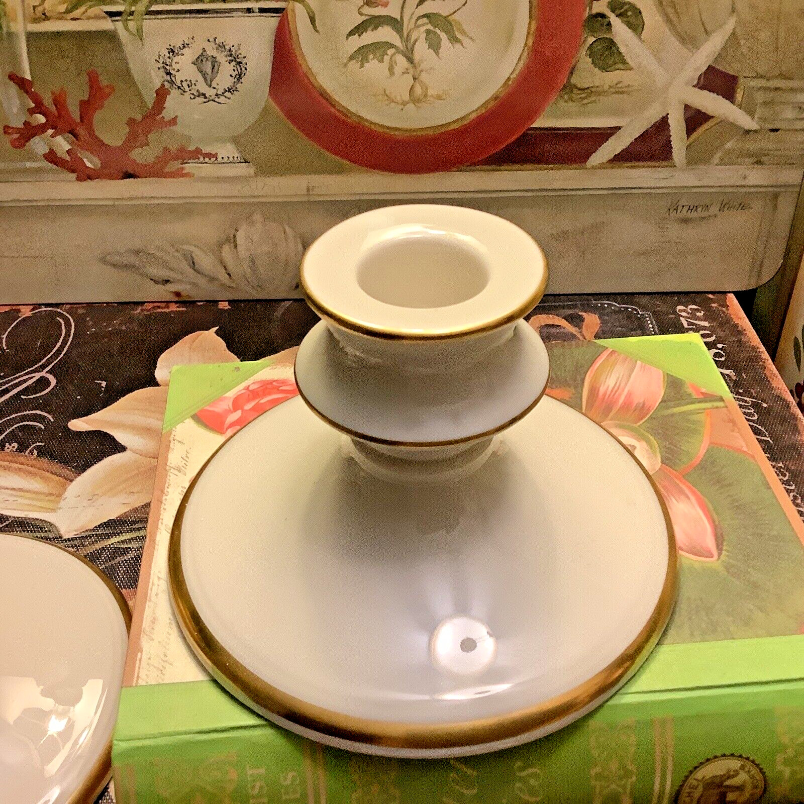 (2) Pickard China~”RICHMOND”~Taper Candle Holders/Candlesticks~USA~High End~NICE