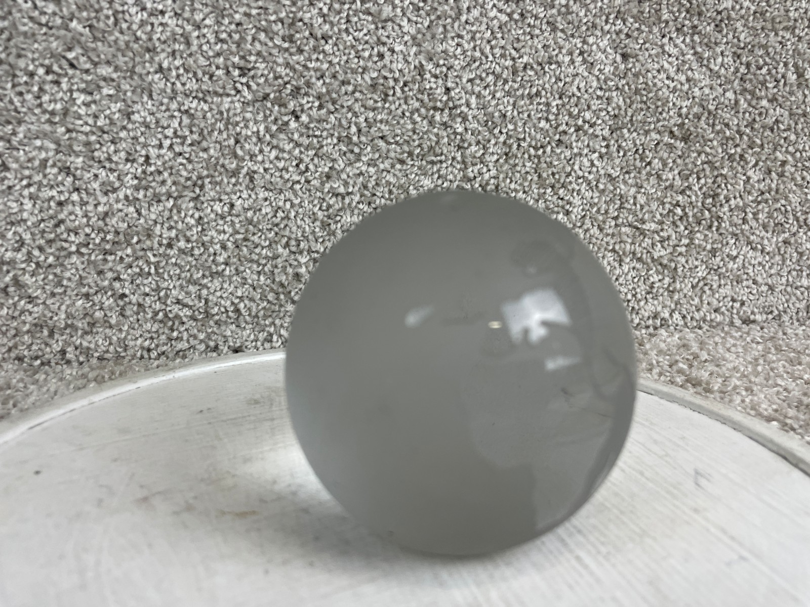 Clear Art Glass Frosted World Map Round Sphere Paperweight