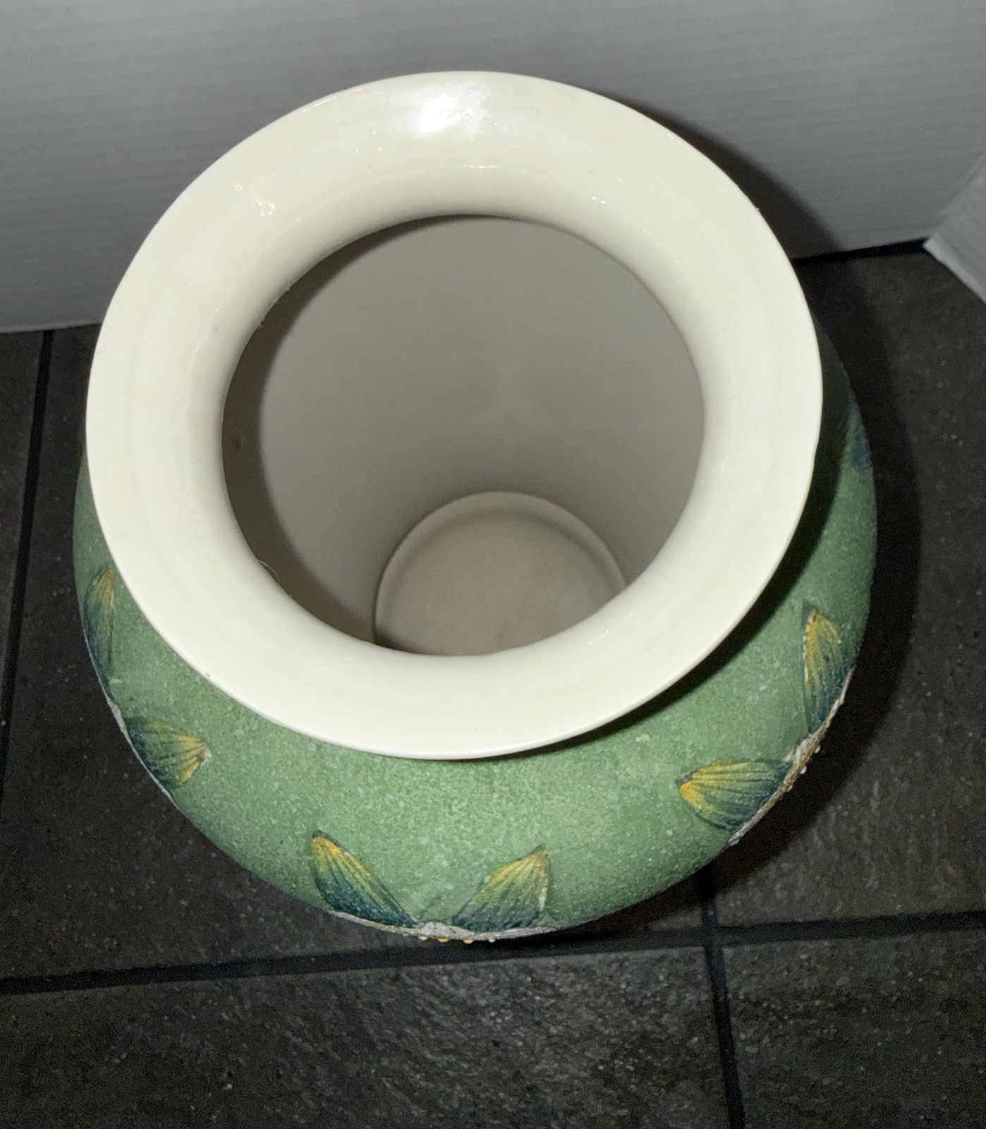 Vintage Sunflower Pottery Urn Style Textured Vase