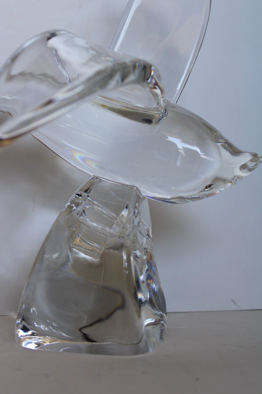 Vtg Steuben Art Glass Lloyd Atkins Water Bird Crystal Sculpture, #8095 (Signed)
