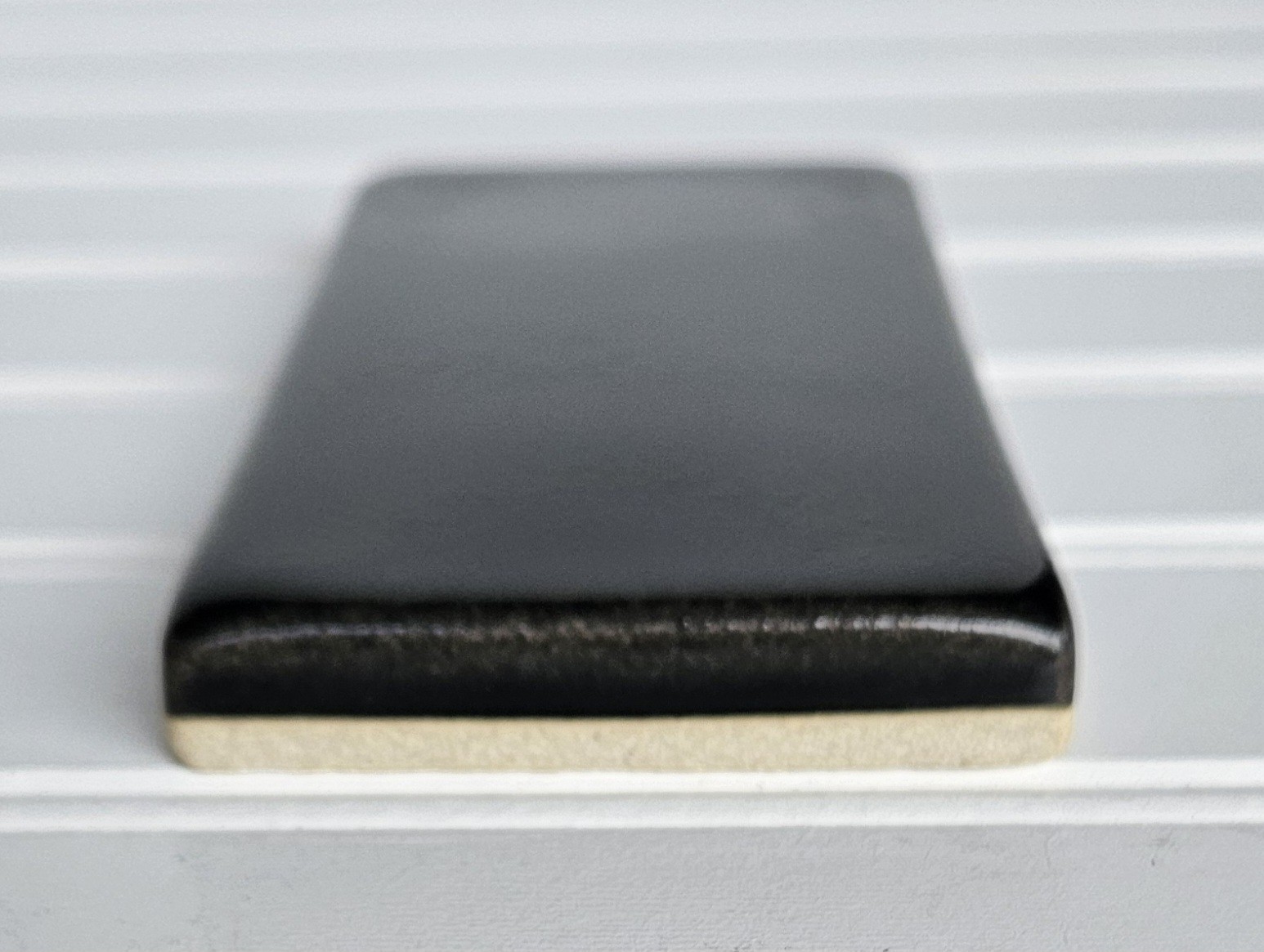 Motawi Tileworks Black Obsidian Glazed Glossy Tile Ann Arbor Michigan 6×3