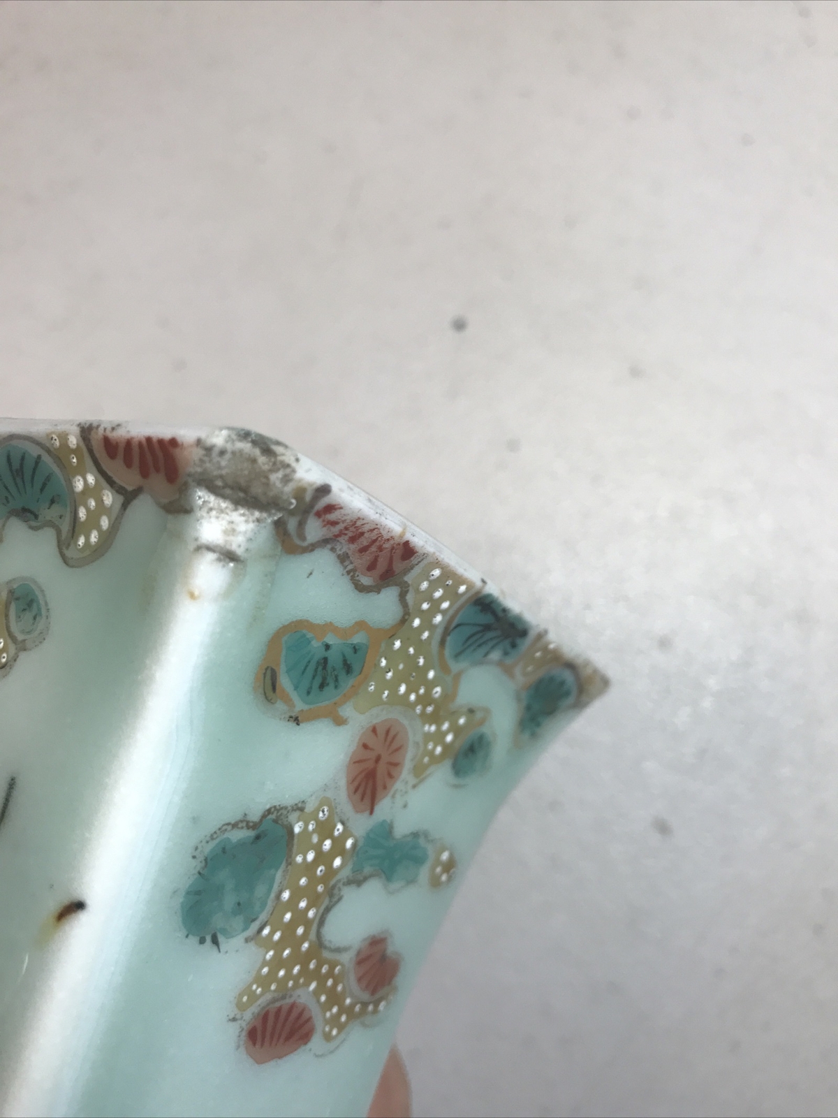 Caledon Vase Hand Painted Signed Chinese Import 10″ Antique Signed