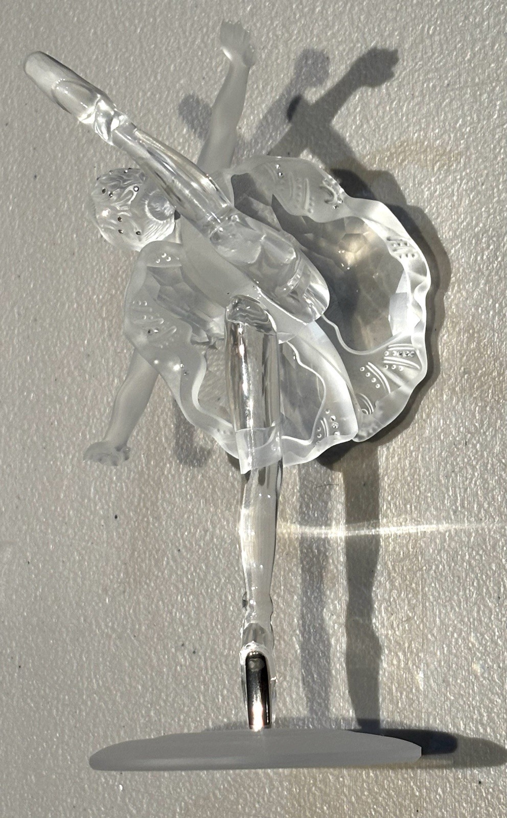 Swarovski Crystal Ballerina Figurine Frosted Faceted No original box. Mint cond