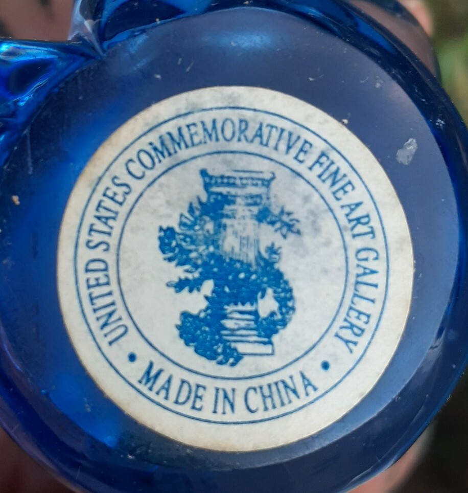 Blue Glass Koala Bear United States Commemorative Fine Art Gallery Figurine