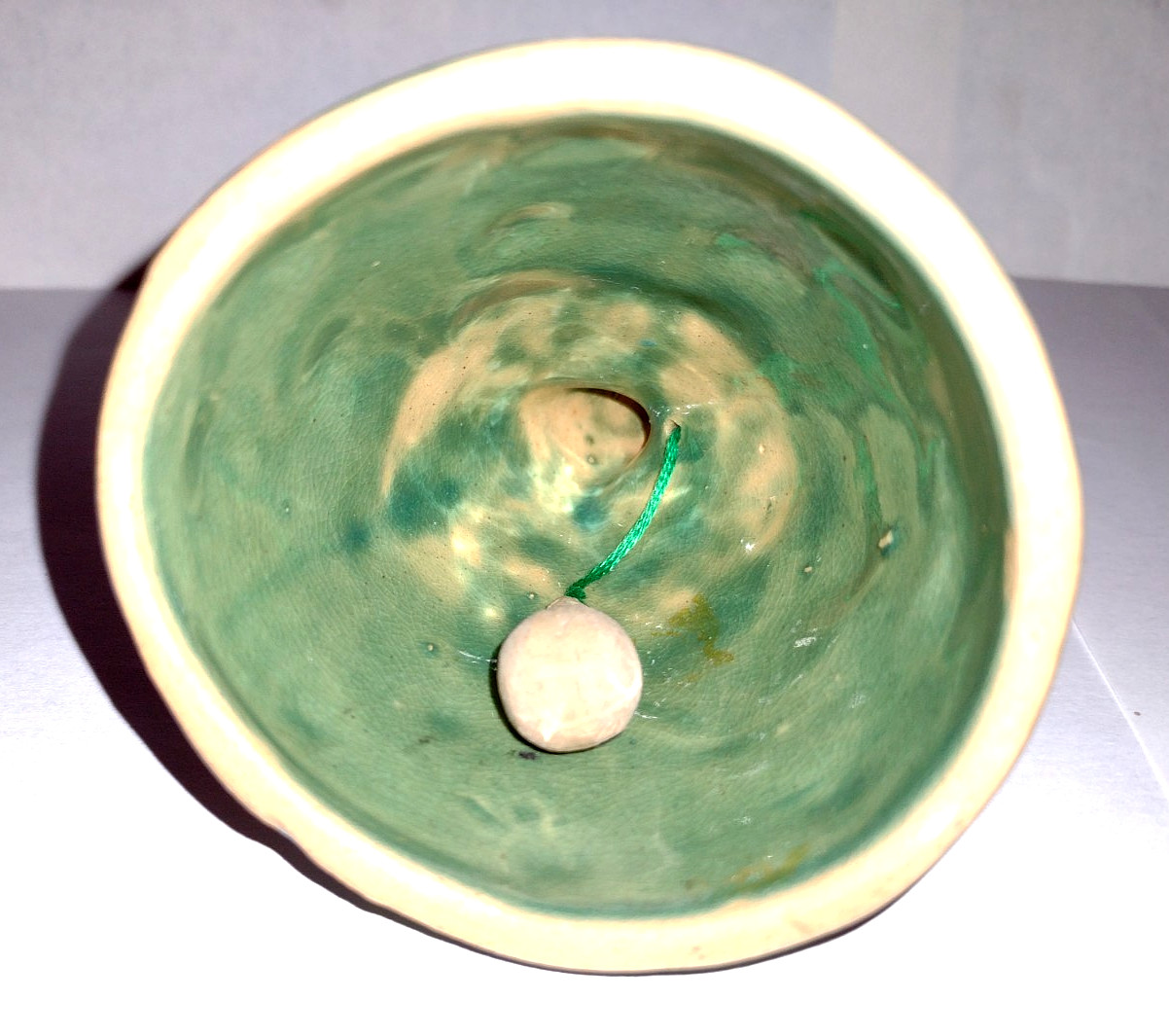 Rosemeade Pottery Peacock Bird Bell Vintage North Dakota ND RARE