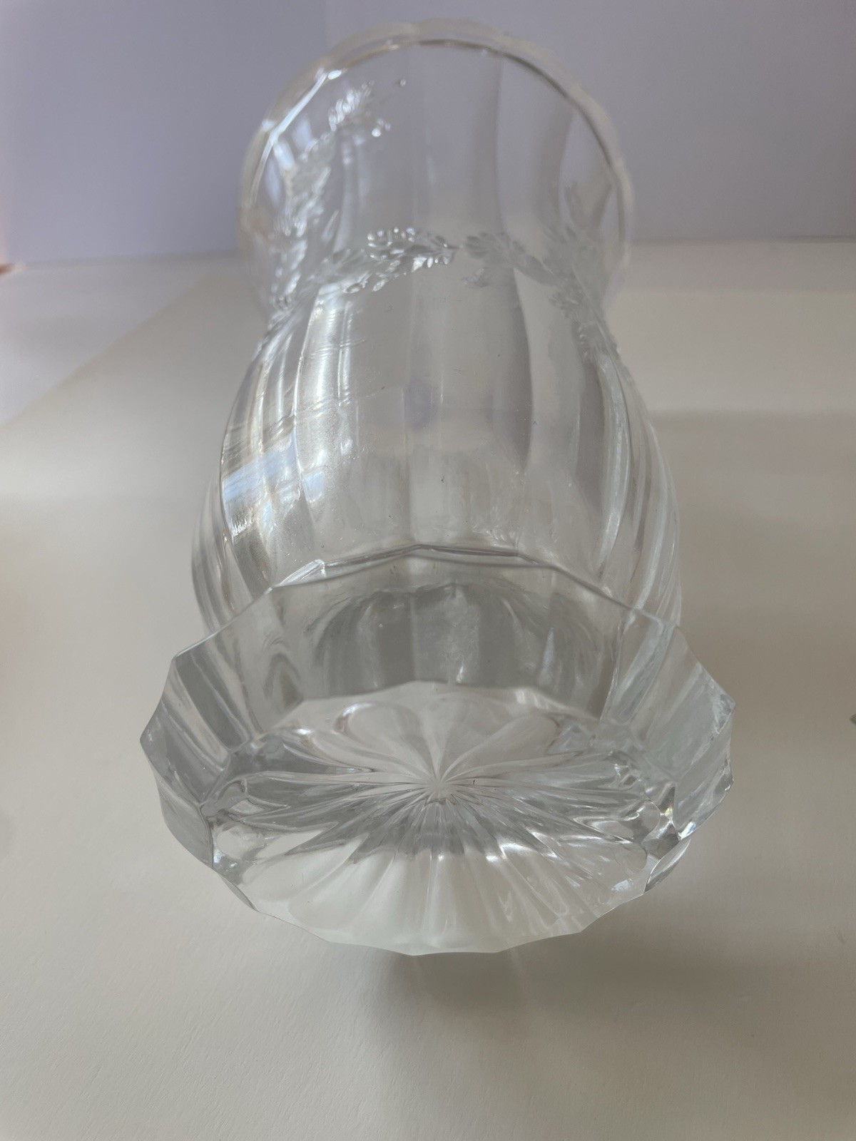 Vintage German Lead Crystal Vase 9” Laurel Phonix Bleikristall 24% PbO