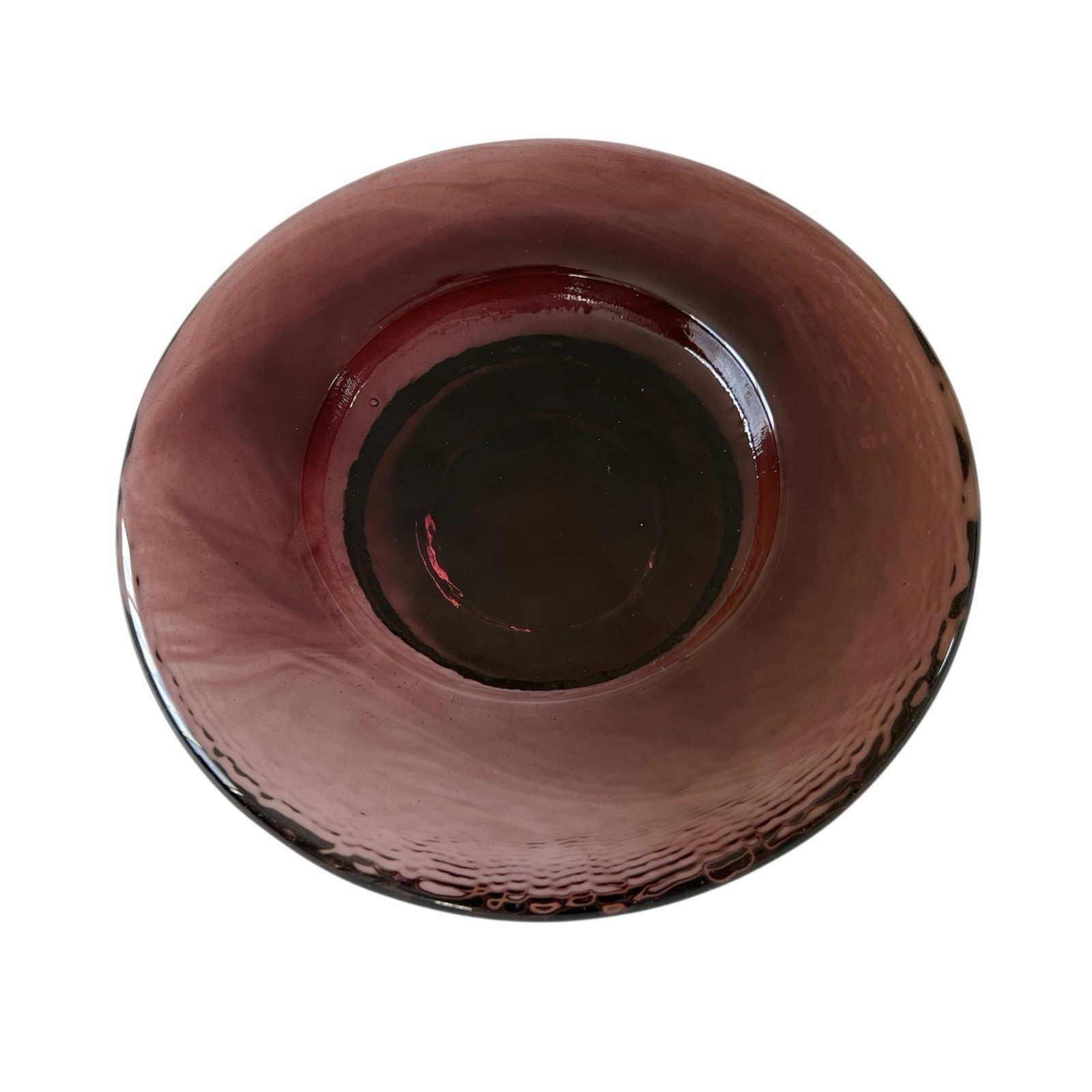 Fire And Light Recycled Art Glass Swirl Plum Wine Caddy Candle Holder