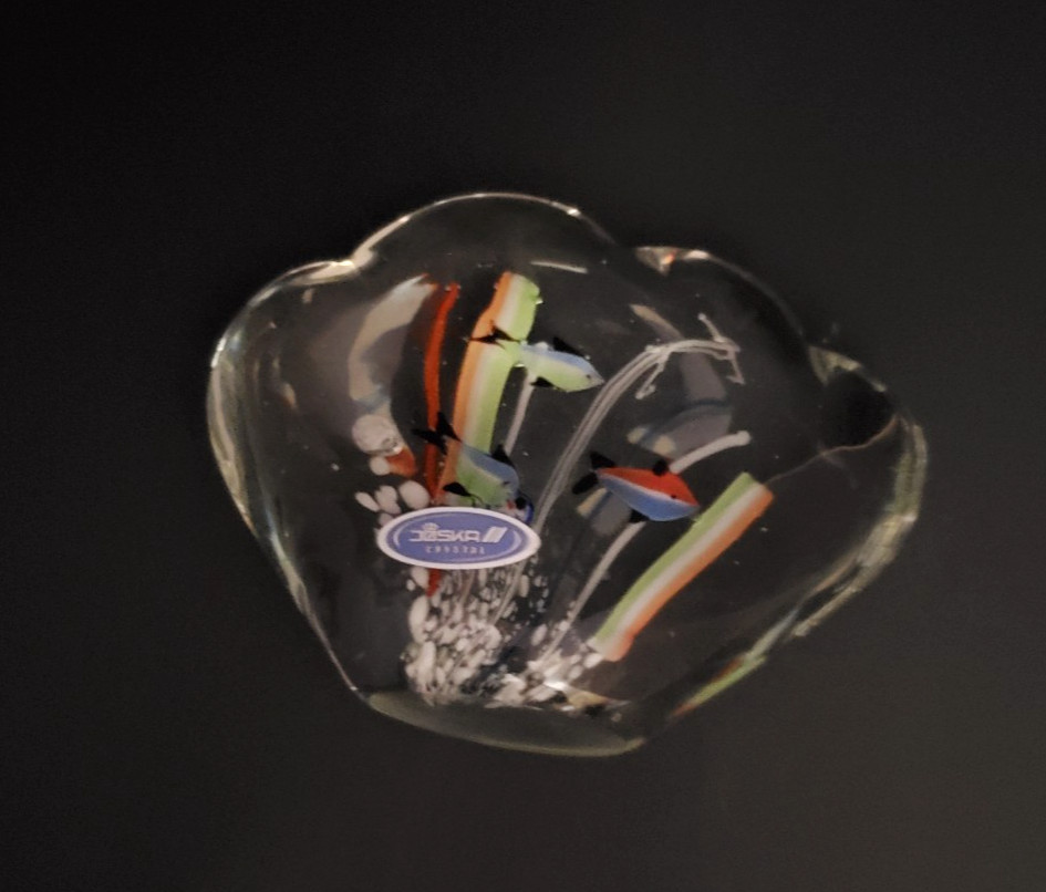 JOSKA Crystal Germany Large Fish Aquarium Paperweight 4.75″ Tall x 5.75″ L