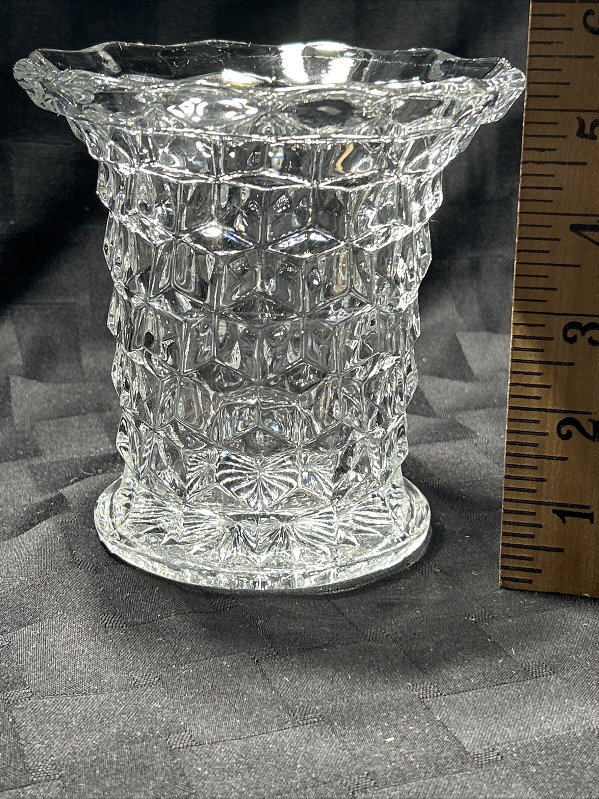Fostoria American Glass #2056 Clear Vintage 5 3/8″ Flared Rim Vase 1957-1982