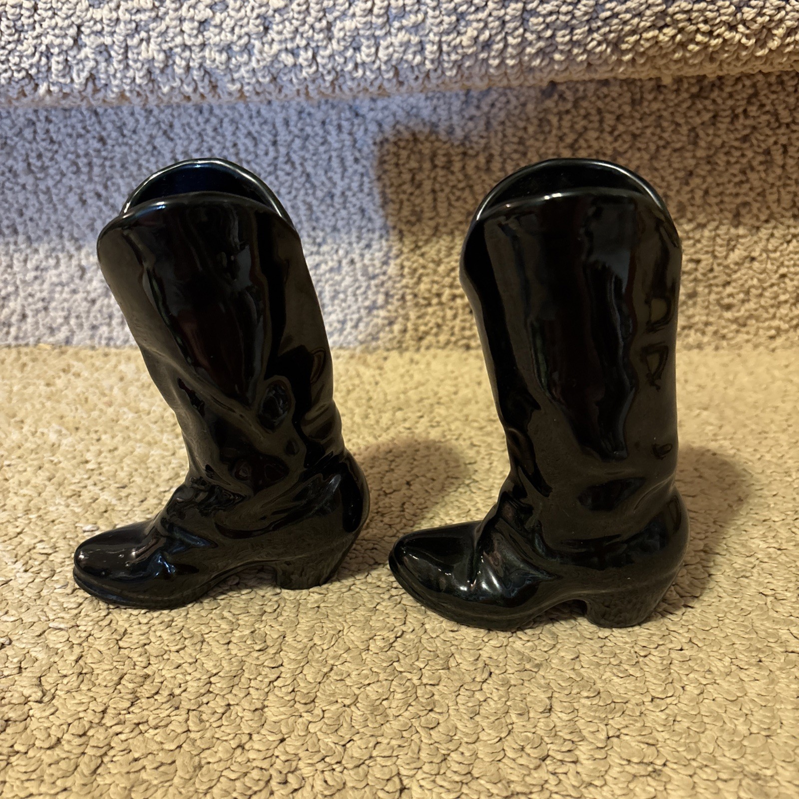 Rare Rosemeade Dakota Pottery Women’s Pair Cowboy Boots Set