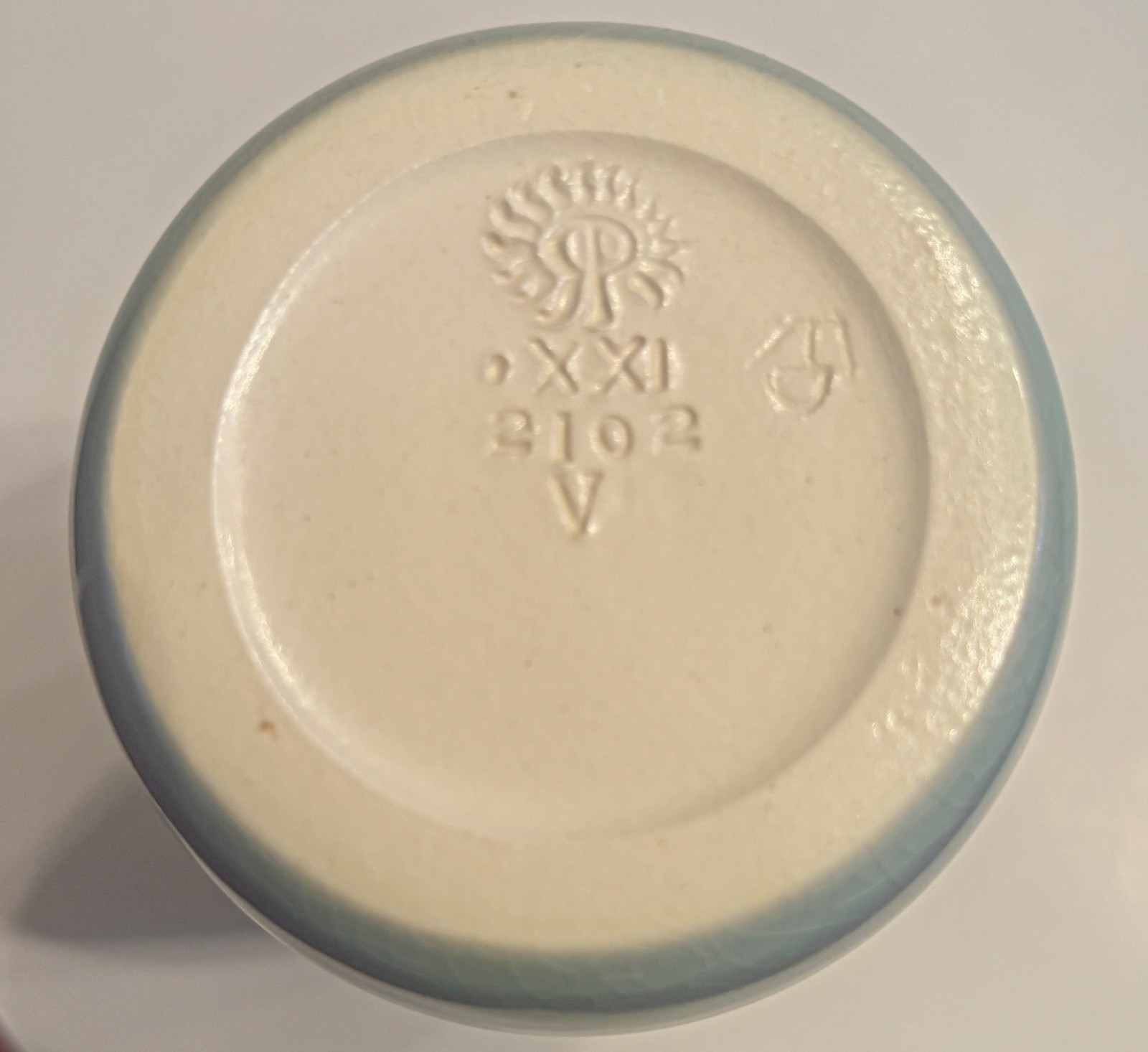 1921 Rookwood Pottery – Edward Diers Floral Vellum Vase #2102, 6 7/8″