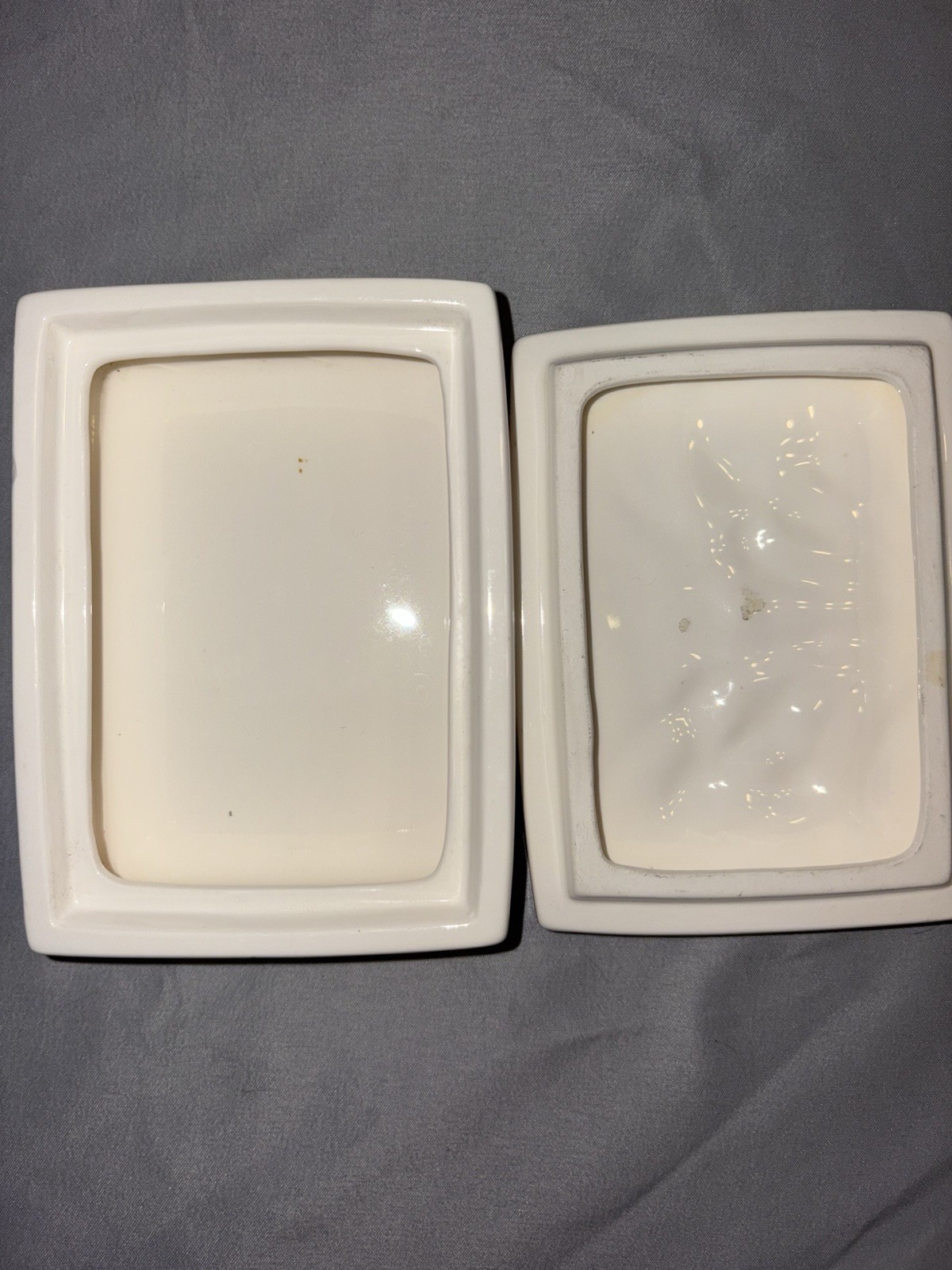 Vintage ceramic box container Pastel fleur Japan