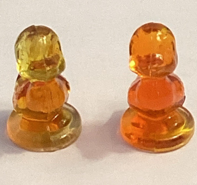 Boyd Art Glass glows Ducklings Starburst and Orange Lot of 2 Rare Vintage