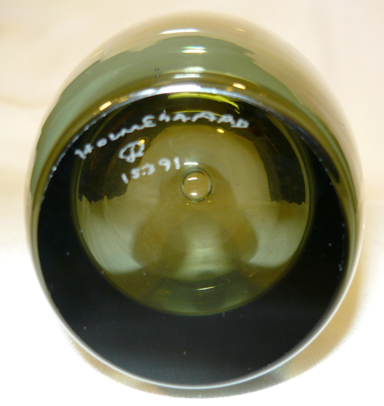 Holmegaard Per Lutken Danish Modern Gray Smoked Translucent Art Glass 9″ Vase