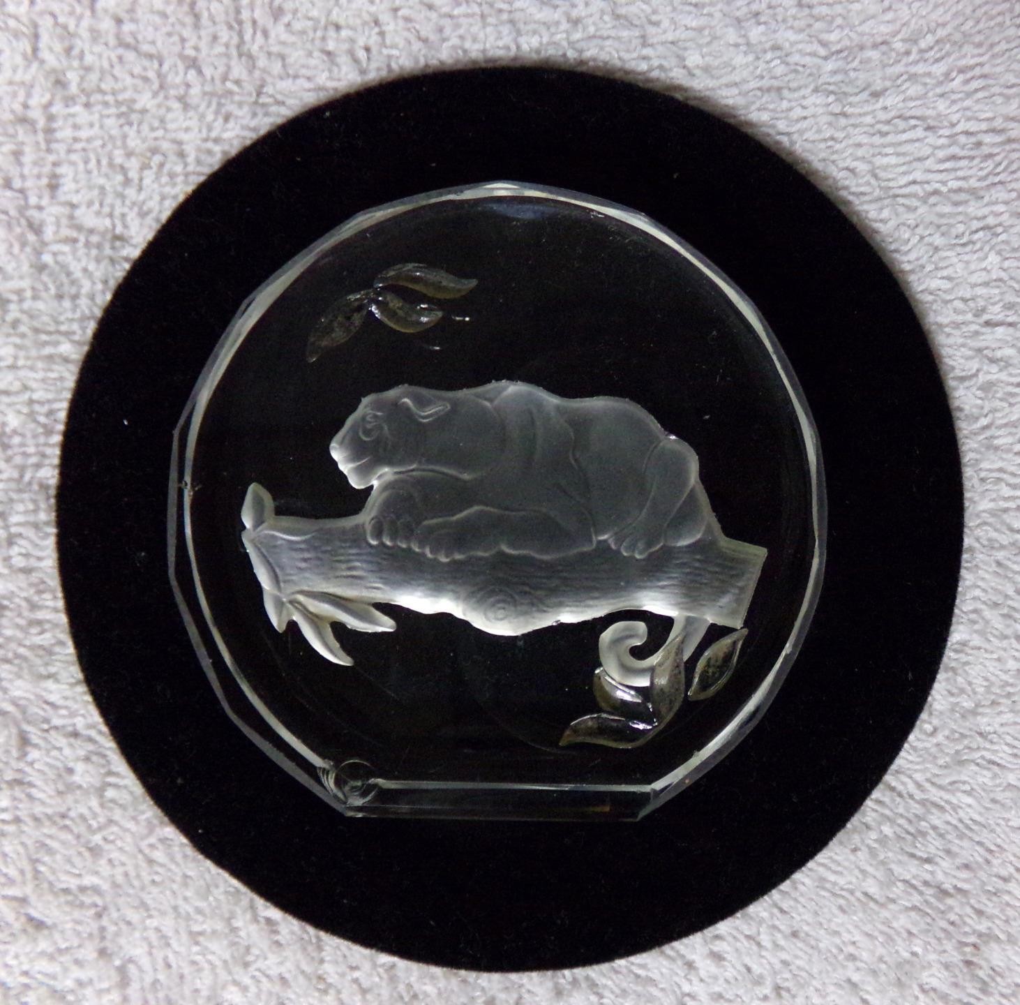 Danbury Mint Wildlife Crystals Lion Panther Bear Koala Paperweight Lot 4