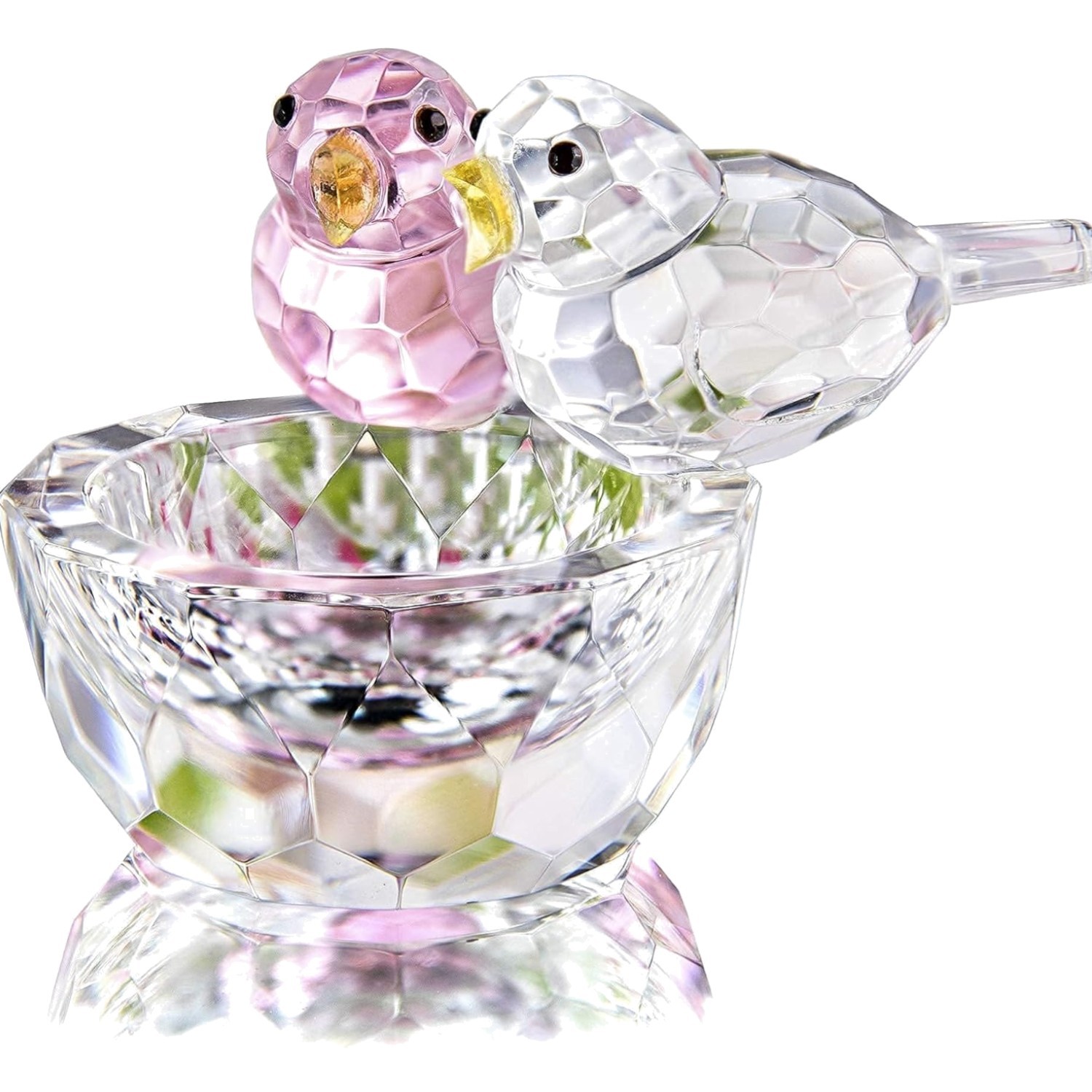 3.3” Crystal Bird Figurine Collectible Art Glass Animal Figurines Table Home…