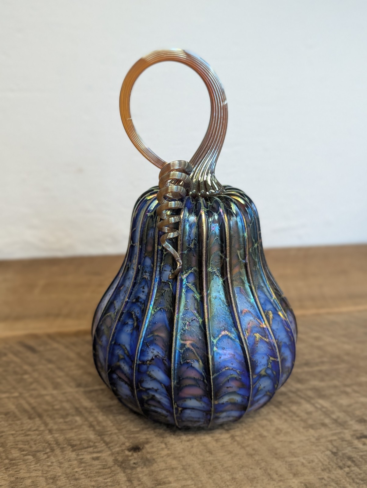 Jack Pine 2020 Glass Pumpkin Gourd 9″