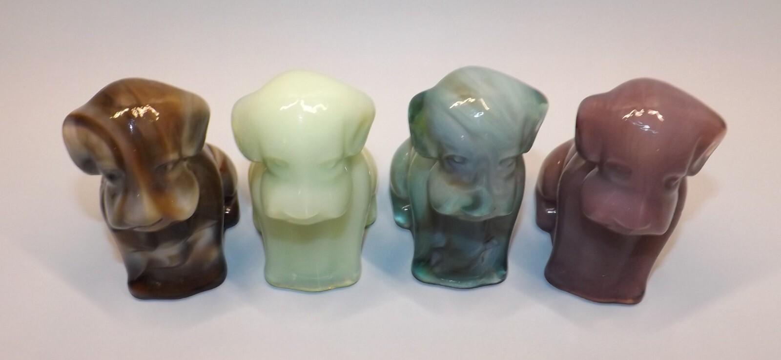Vintage Degenhart Glass Pooche Dog, Pooch Dogs, Lot of 4, #4