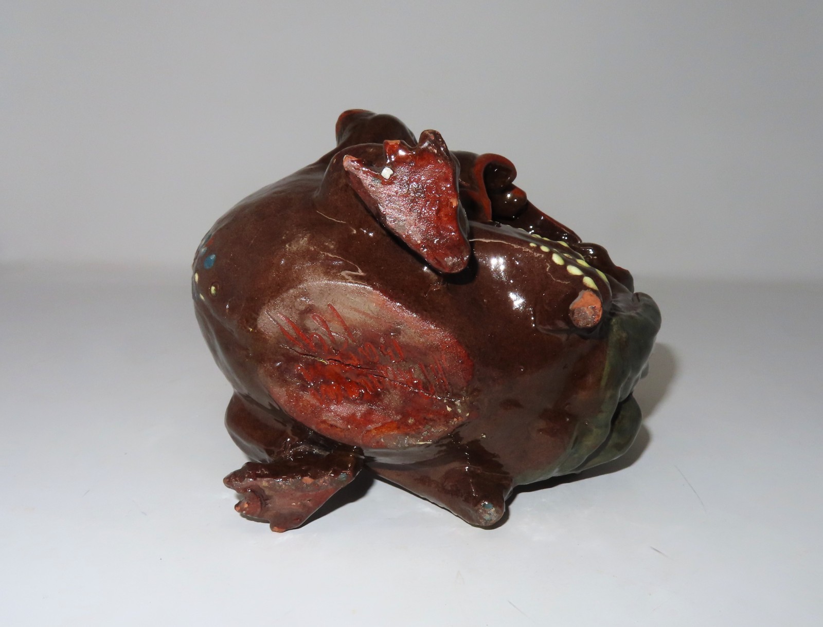 C. H. Brannam Barum Ware Pottery – LARGE Rare 1891 Grotesque Dragon