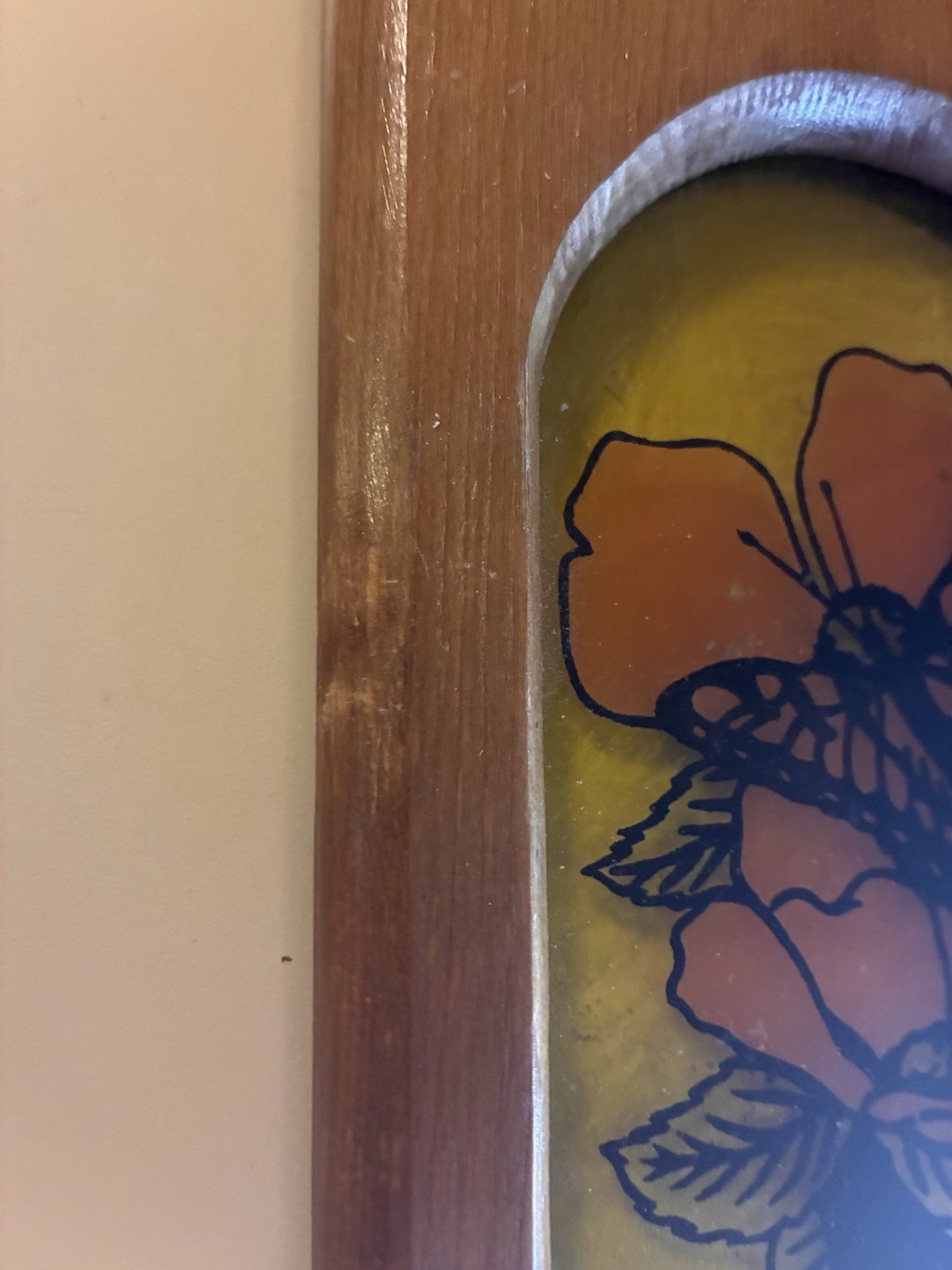 Wooden Box Door with seagulls, Candle Holder With Butterflies on Stained glass