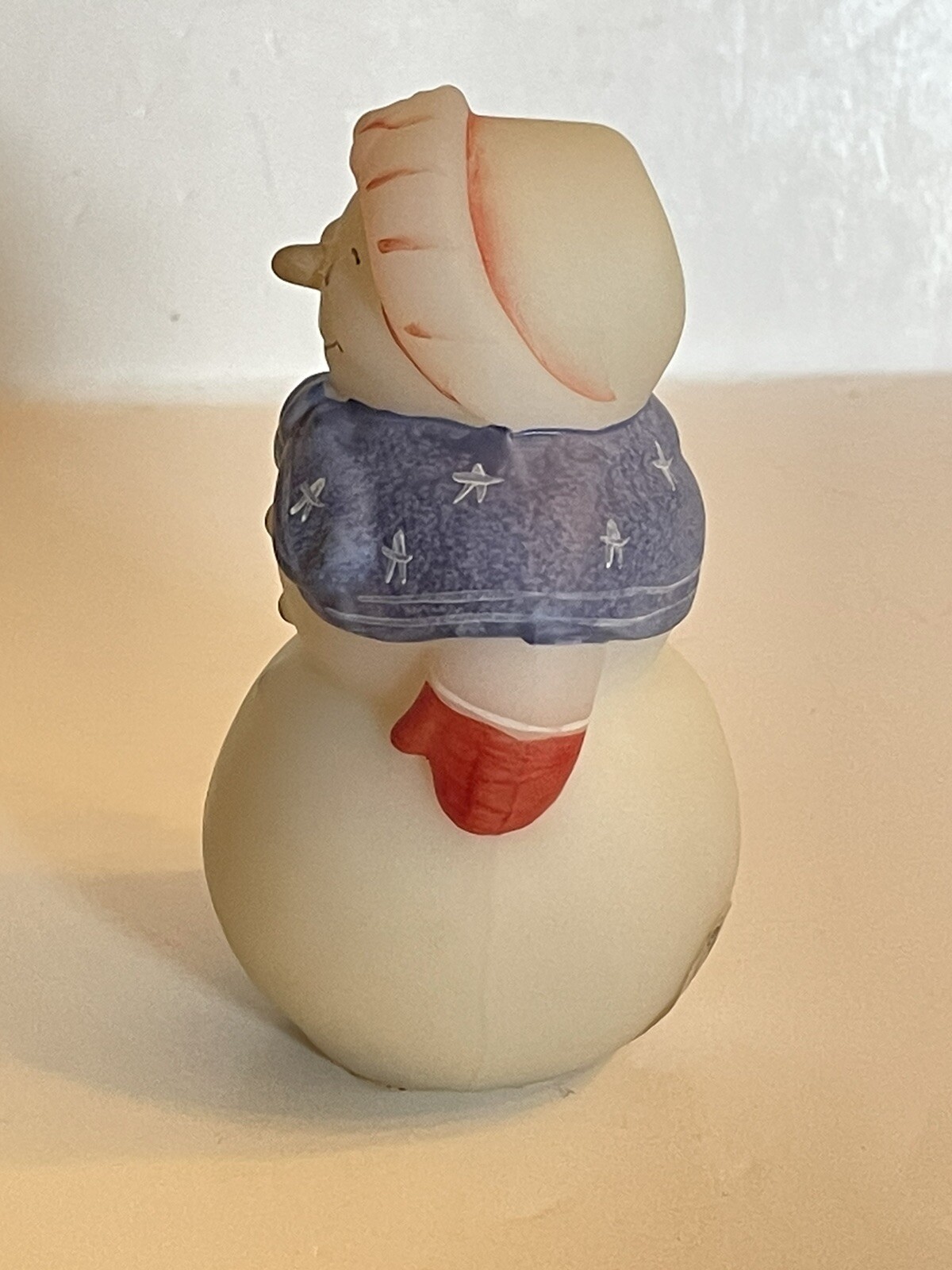 Fenton #5269 P6 Hand Painted Patriotic Snow Lady American Flag & Stars EUC