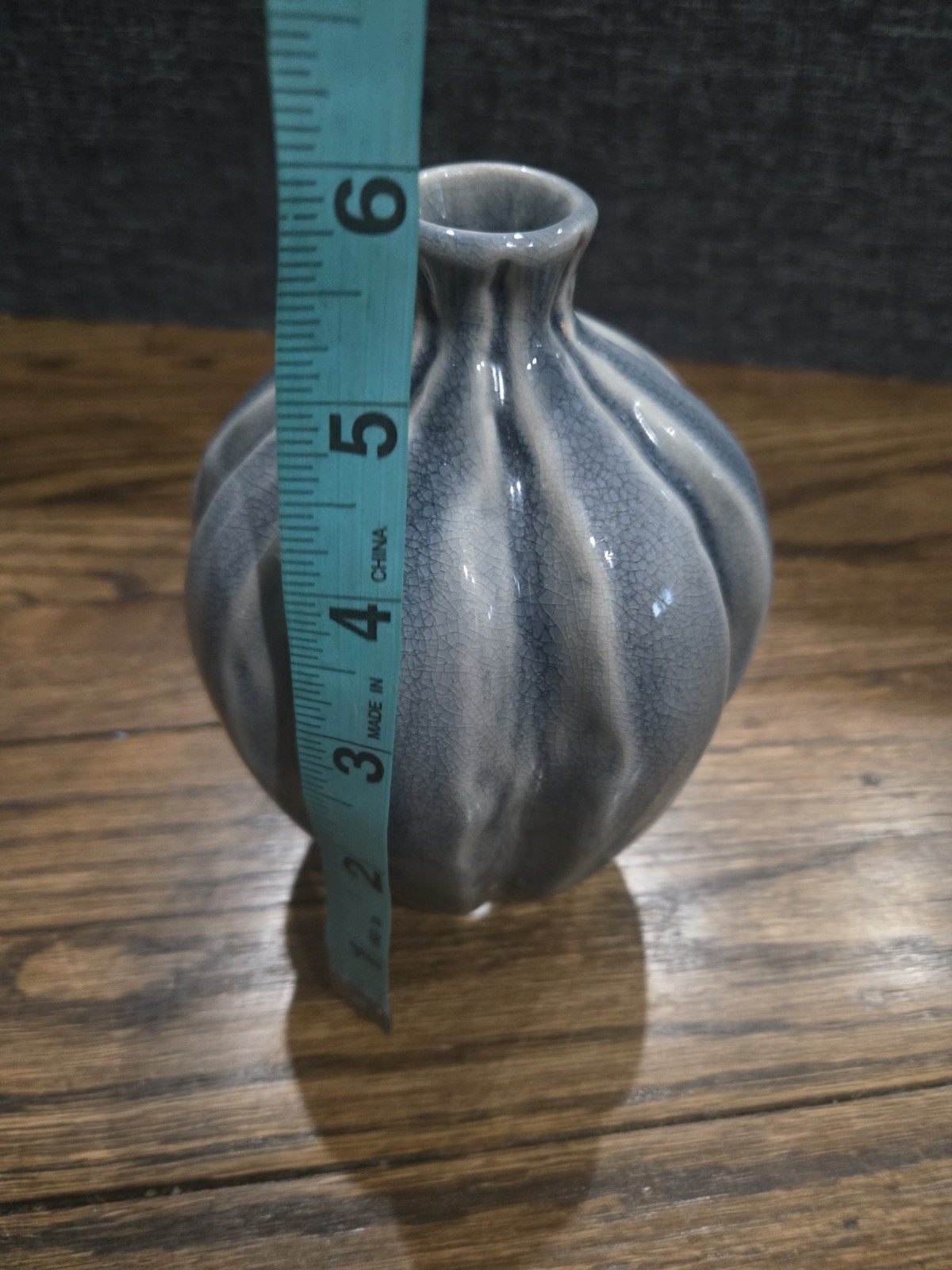 Pomeroy Malaya Ceramic Mid Century Style Indigo Color Small Decorative Vase