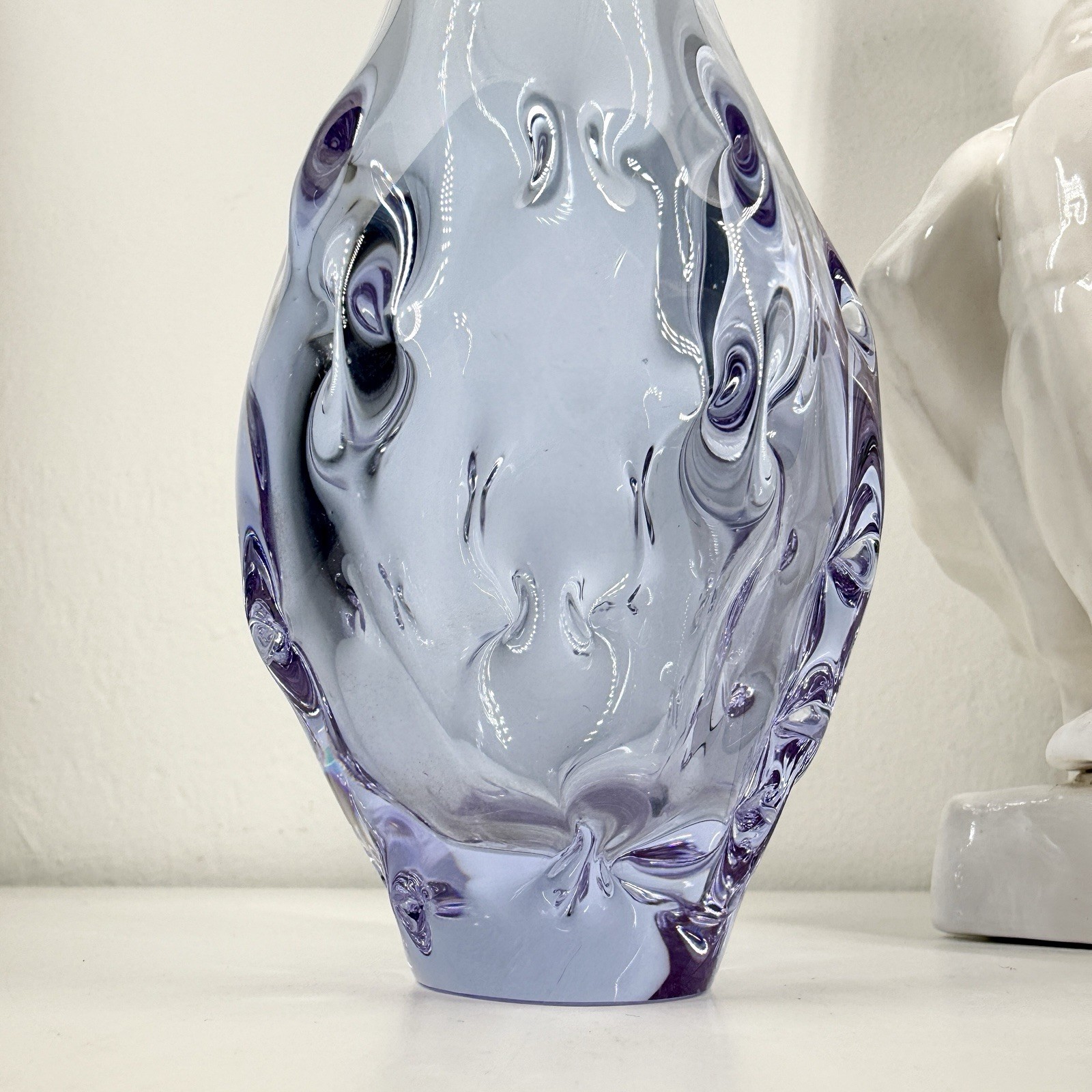 ZELEZNY BROD Sklo Alexandrite NEODYNIUM GLASS VASE Miroslav Klinger 60s-70s 7in