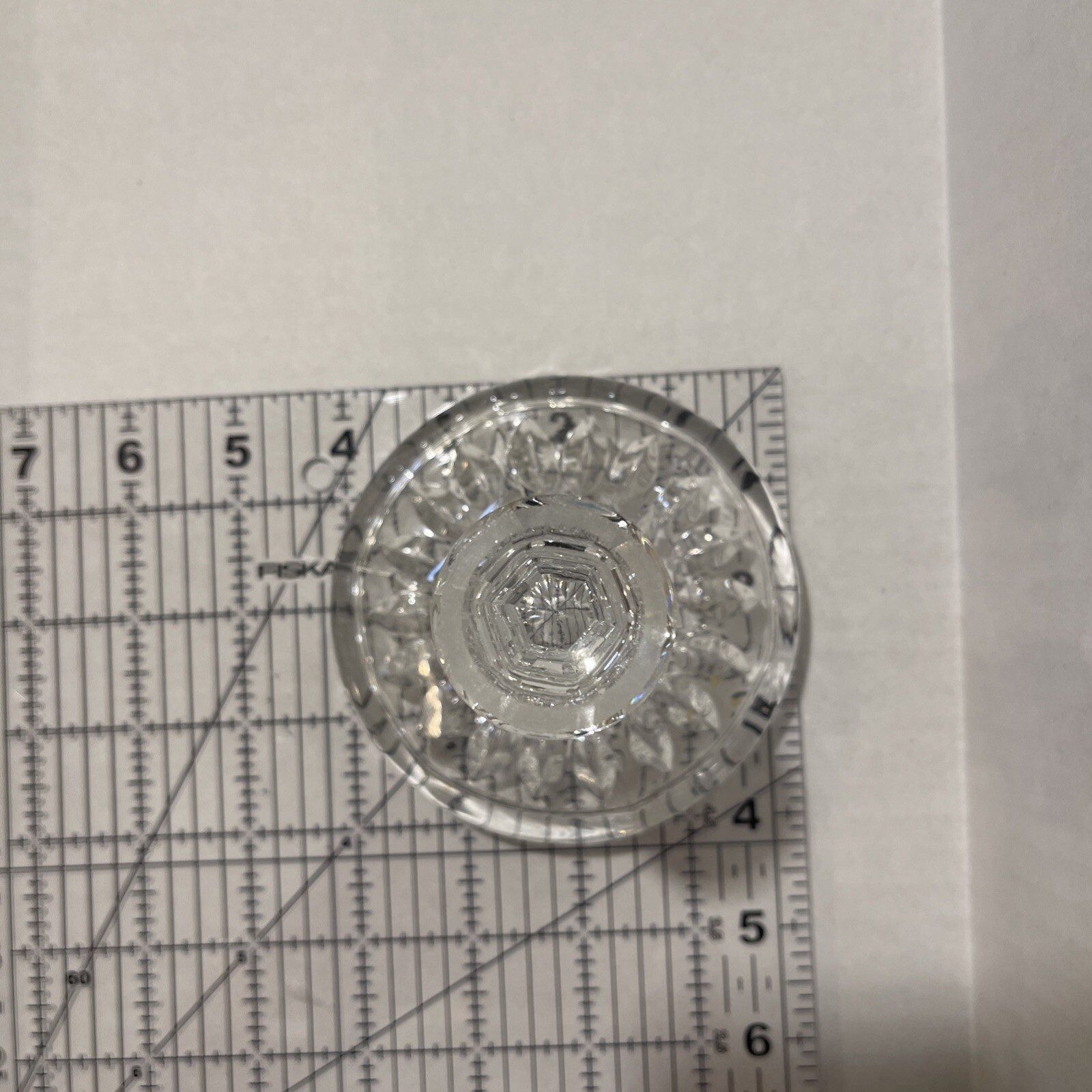 Vintage Hand Cut Lead Crystal Candle Holder Stick West Germany a3