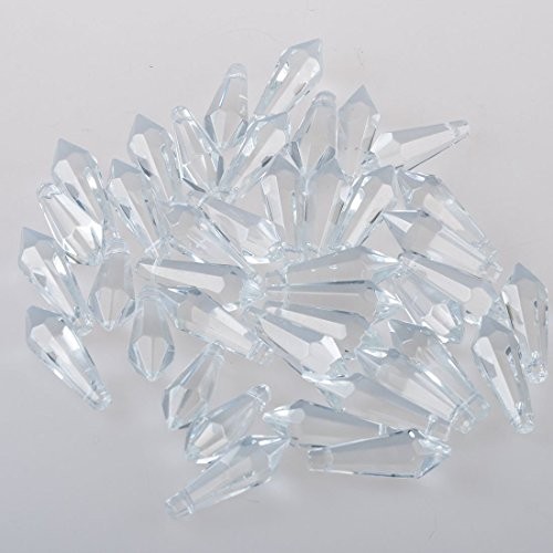 50pcs 38mm Crystal Icicle Pendant Chandelier Prisms Drops Lamp Candle Clear