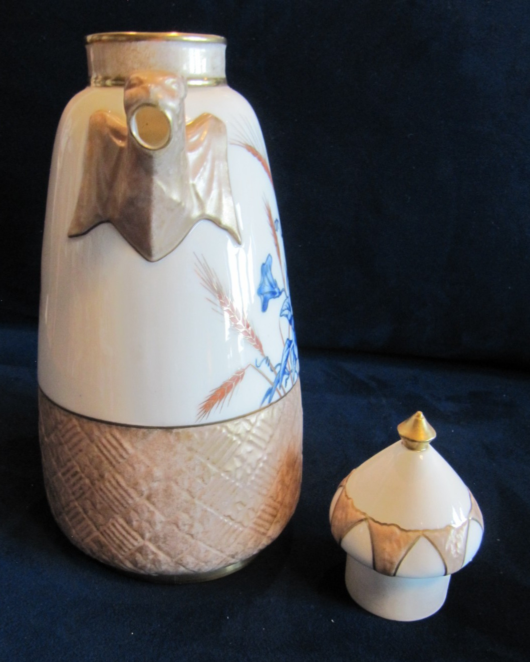 Antique Ott & Brewer American Belleek Dragon-Spout Chocolate Pot