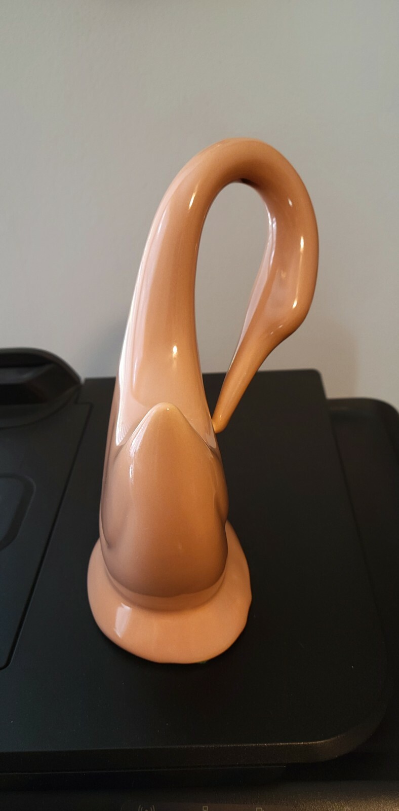 Jaru Pottery Reaching Egret Figurine Calfornia 1980s Peach Color