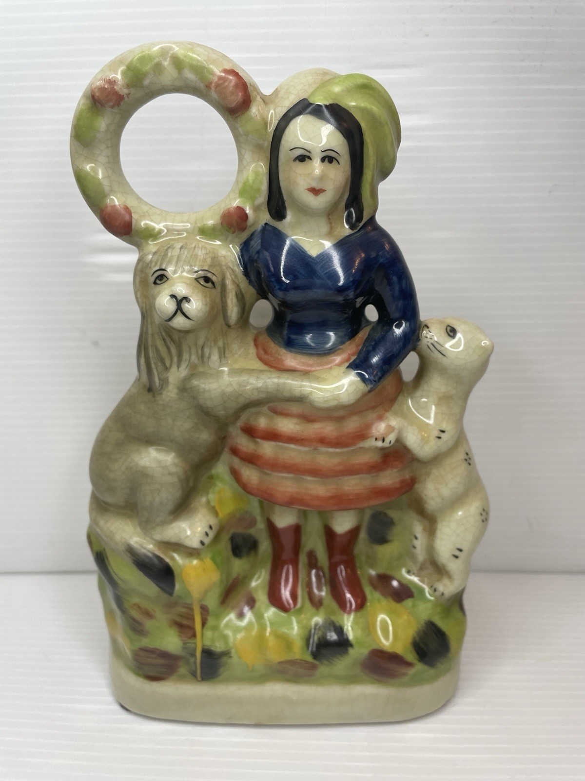Staffordshire Figurine Lion Queen Ellen Chapman Lion Tamer Wombwell Circus